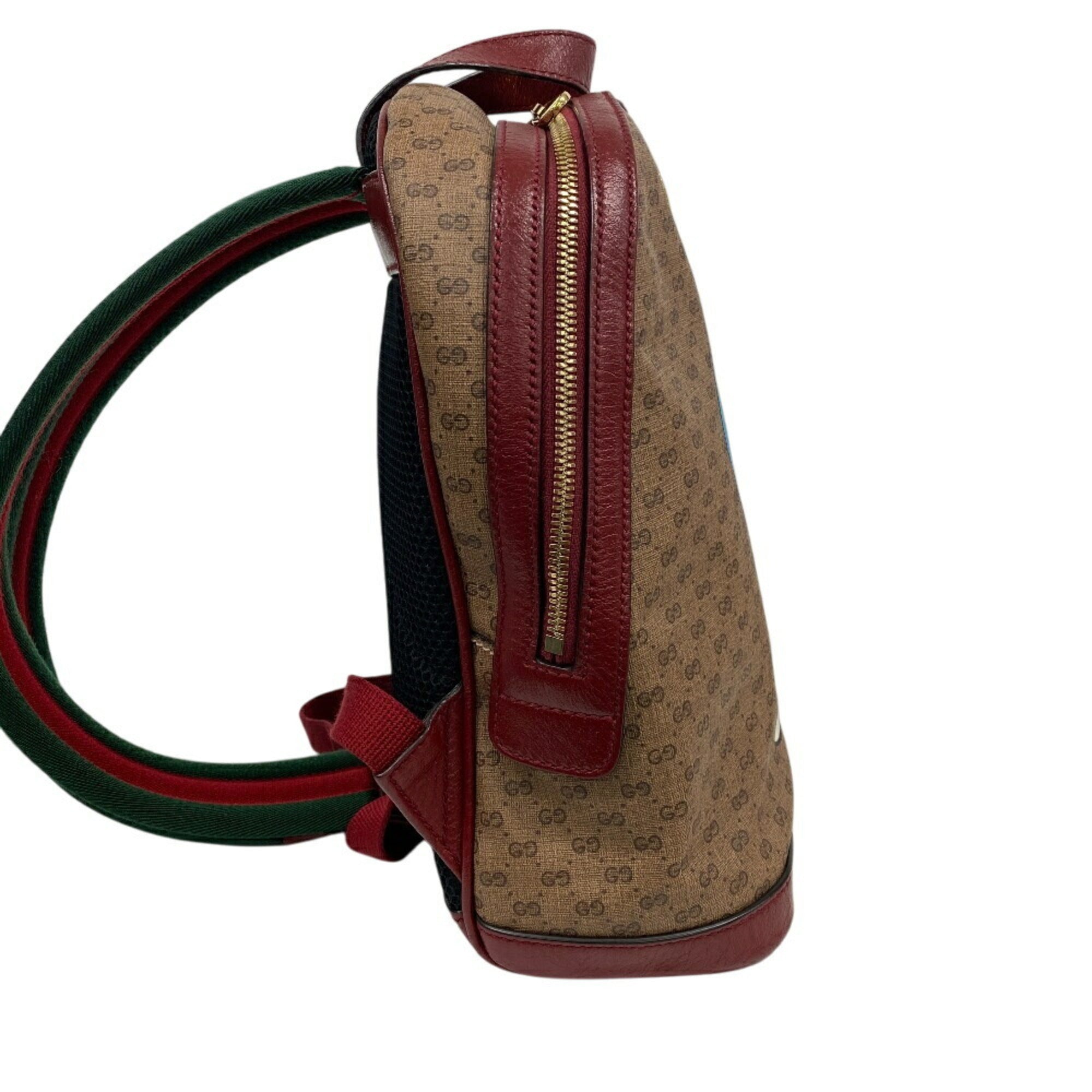 Gucci Beige Red Color Gg Supreme Backpack (Pre-Owned)