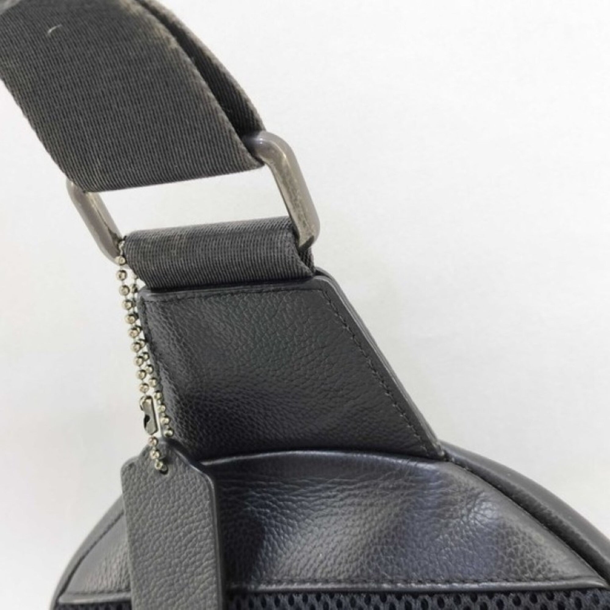 Coach Black Blue Leather Shoulder Bag Sling Bag (Pre-Owned)