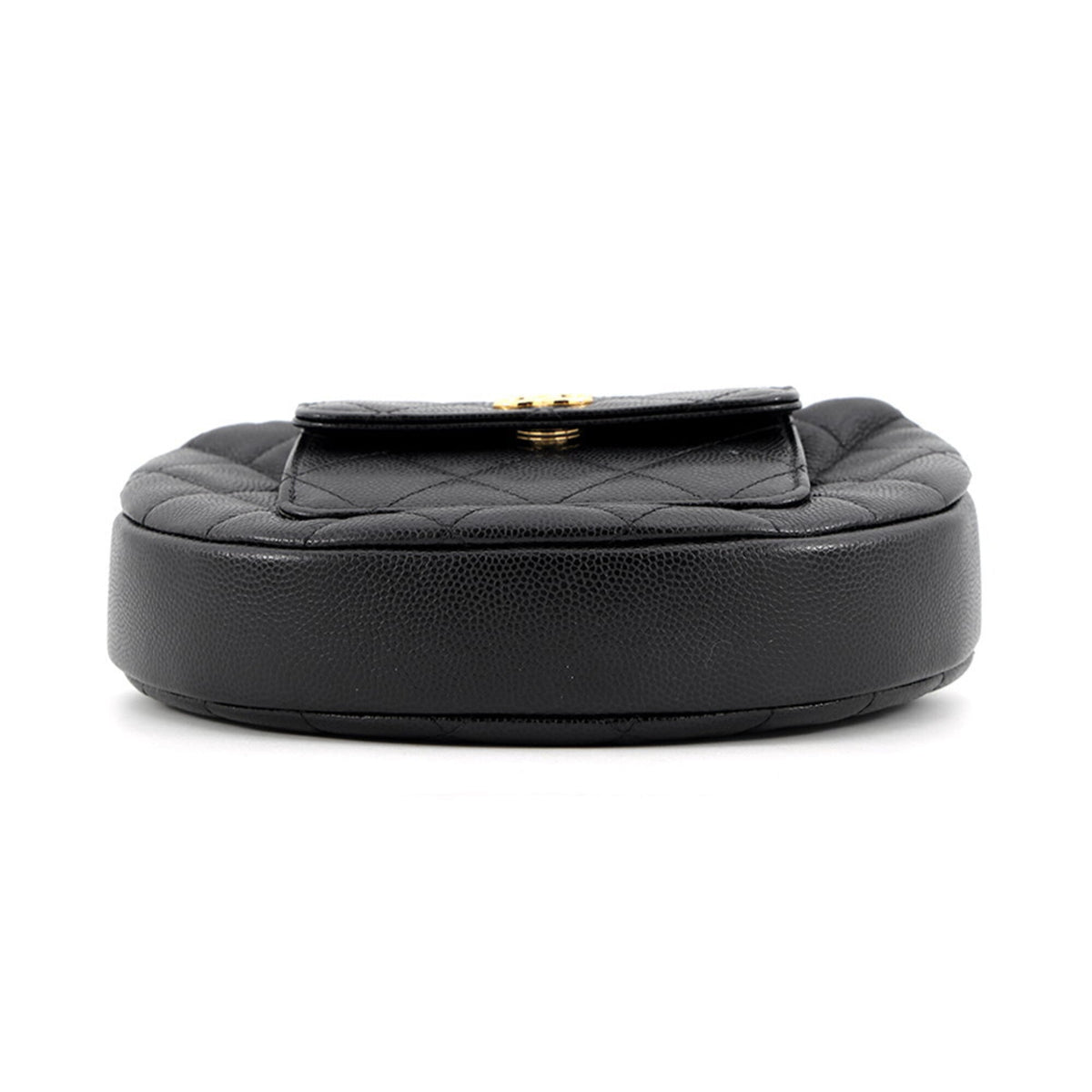 Chanel Matelasse Black Grained Calfskin Handbag (Pre-Owned)