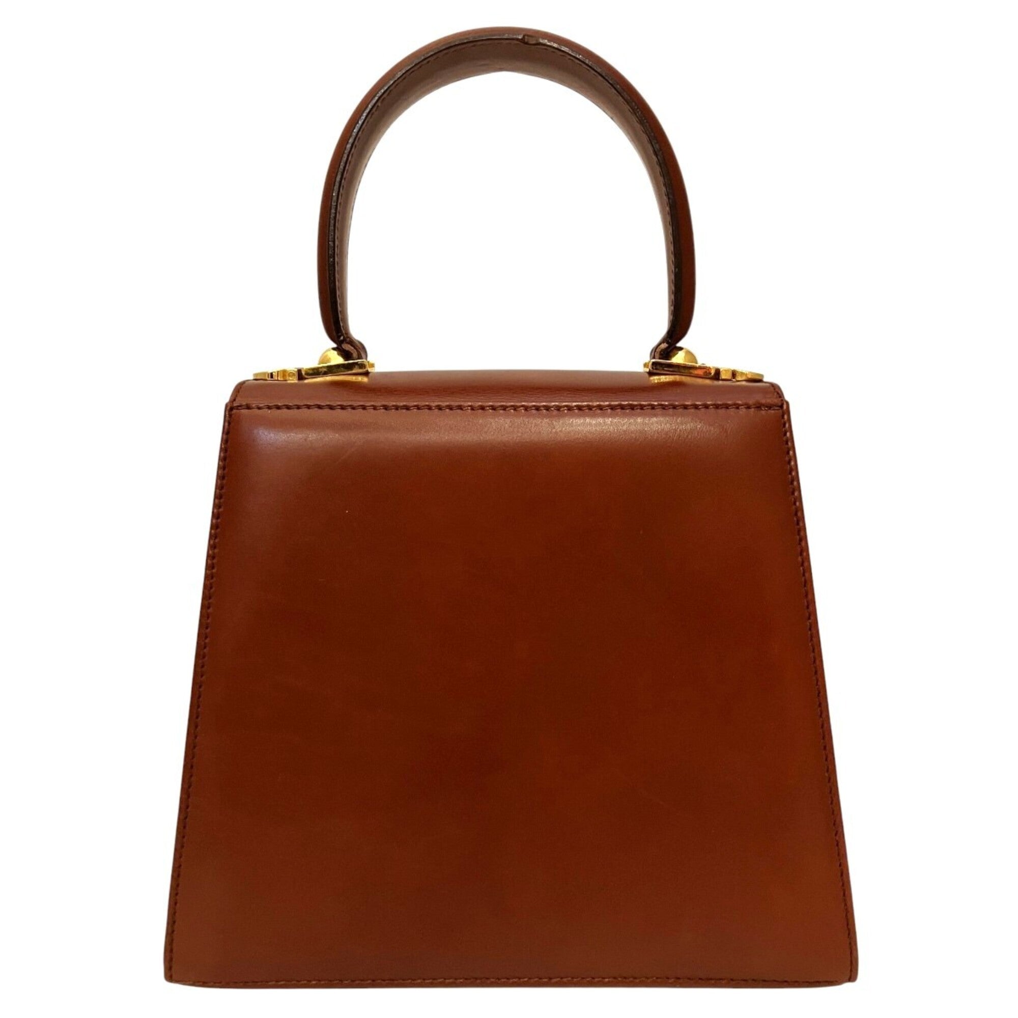 Salvatore Ferragamo Gancini Brown Leather Handbag (Pre-Owned)