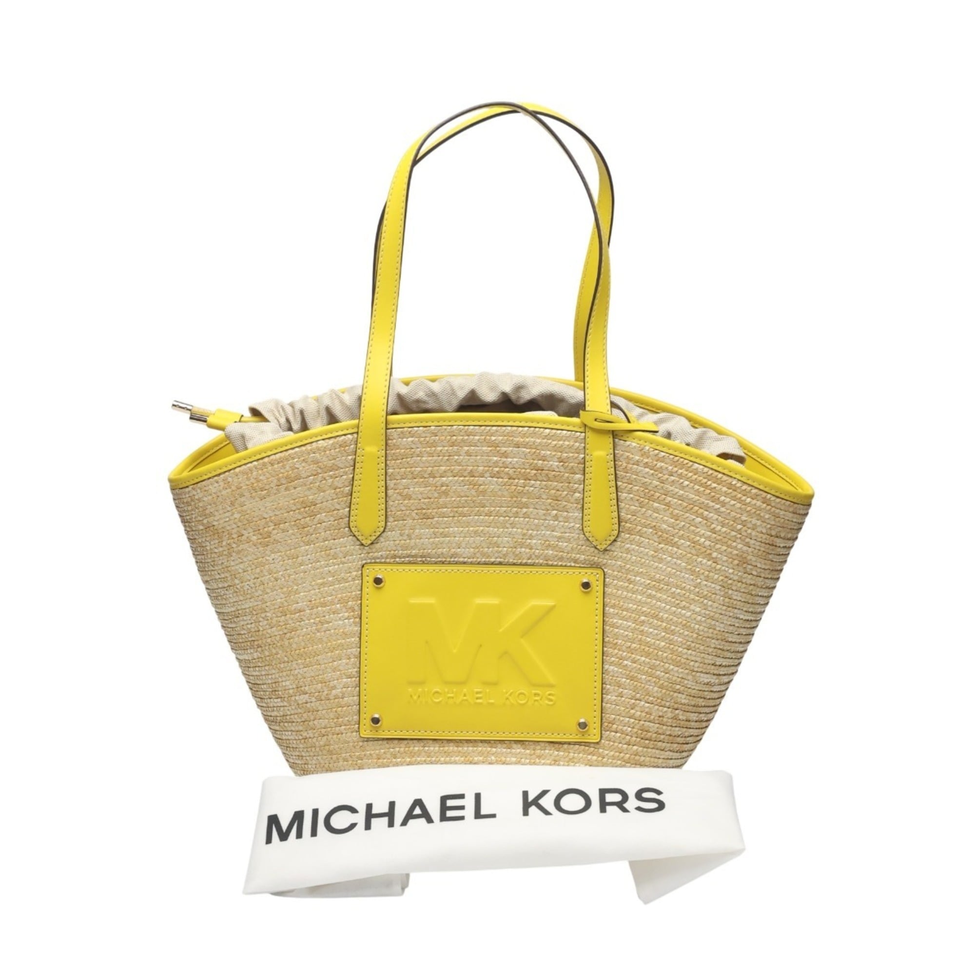 Michael Kors Yellow Straw Handbag (Pre-Owned)
