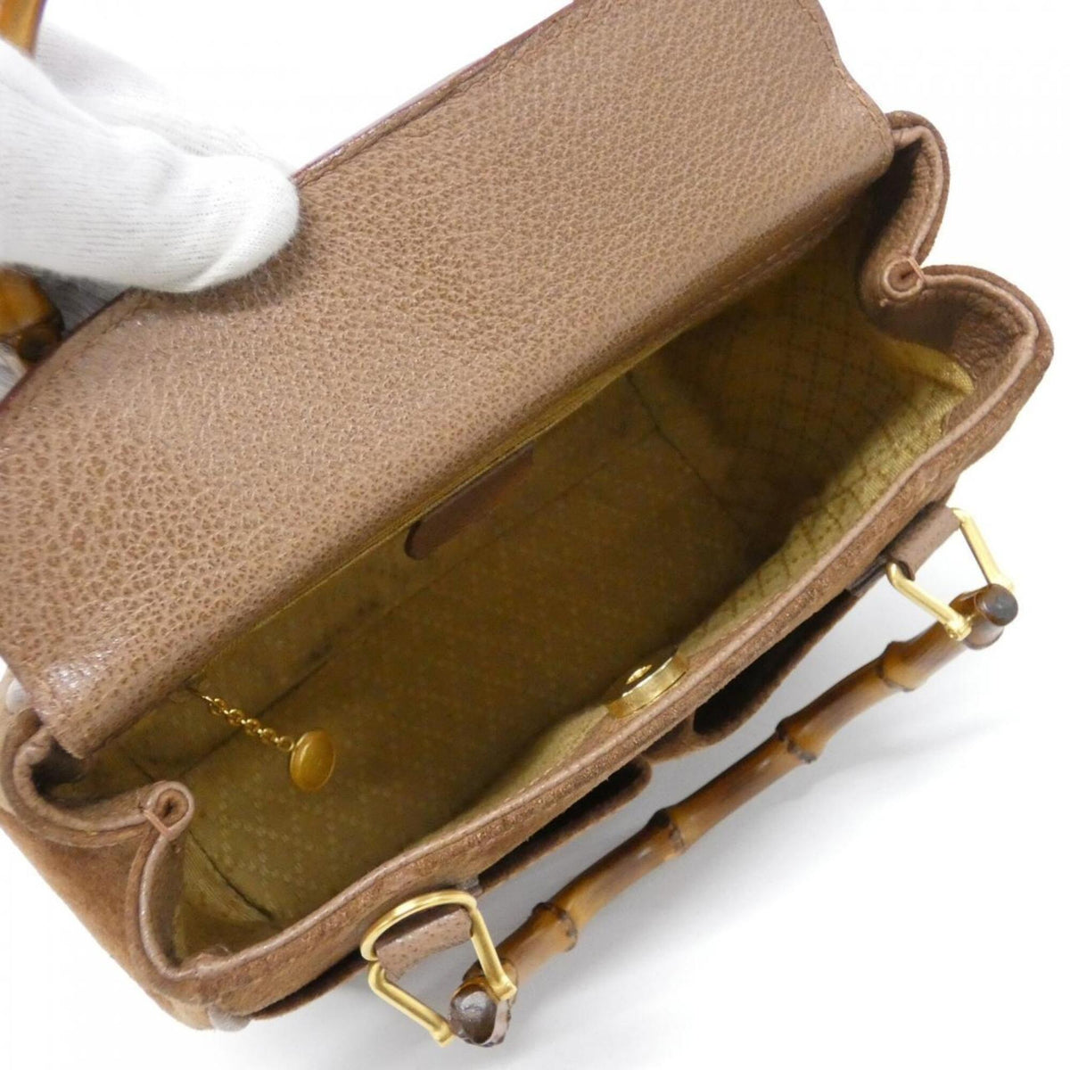 Gucci Brown Suede Handbag (Pre-Owned)
