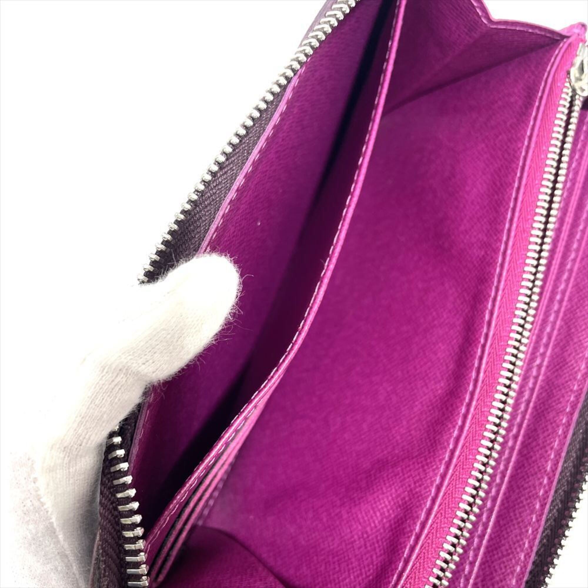 Louis Vuitton Black Cassis Purple Epi Leather Long Wallet (Bi-Fold) (Pre-Owned)