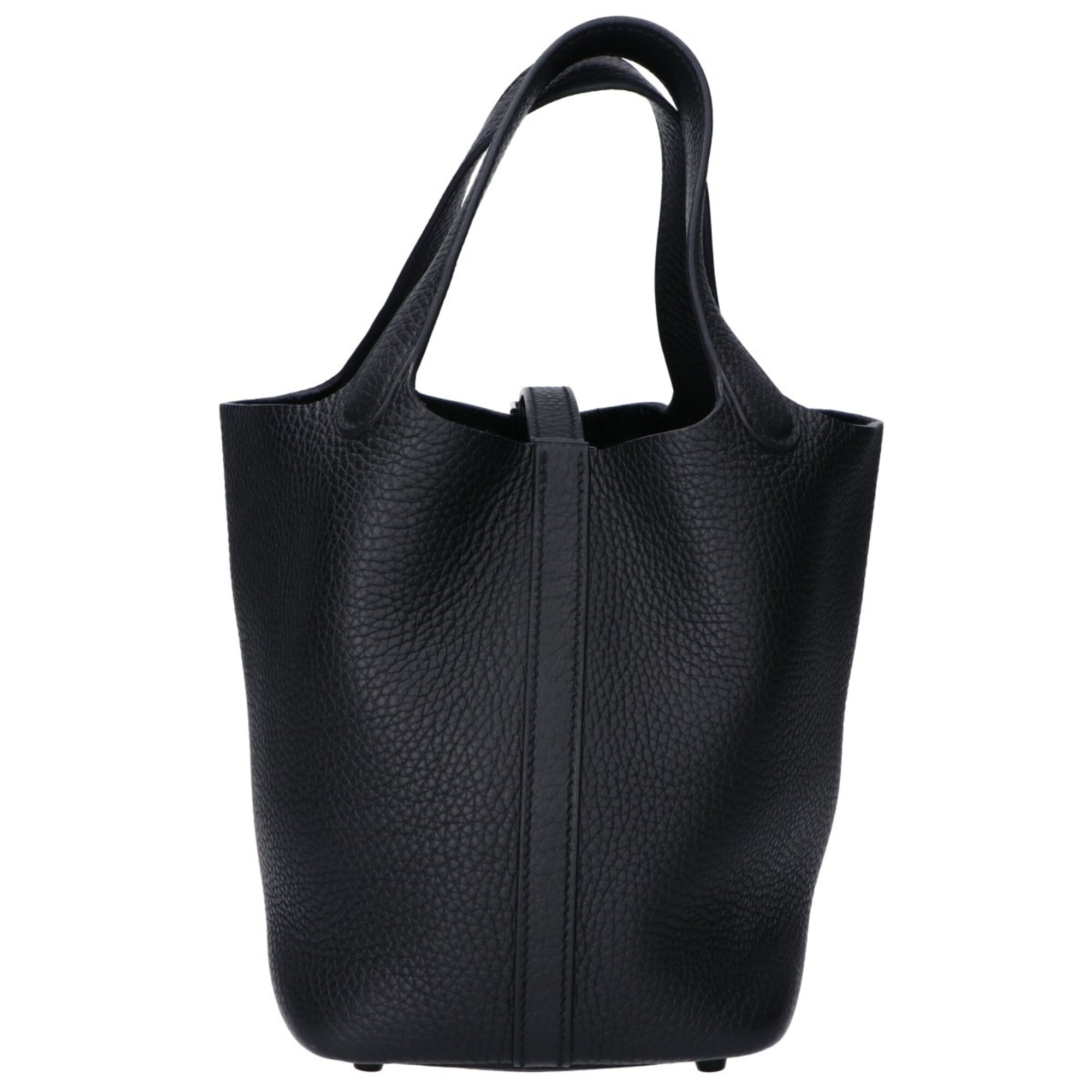 Hermes Picotin Black Taurillon Clemence Leather Handbag (Pre-Owned)