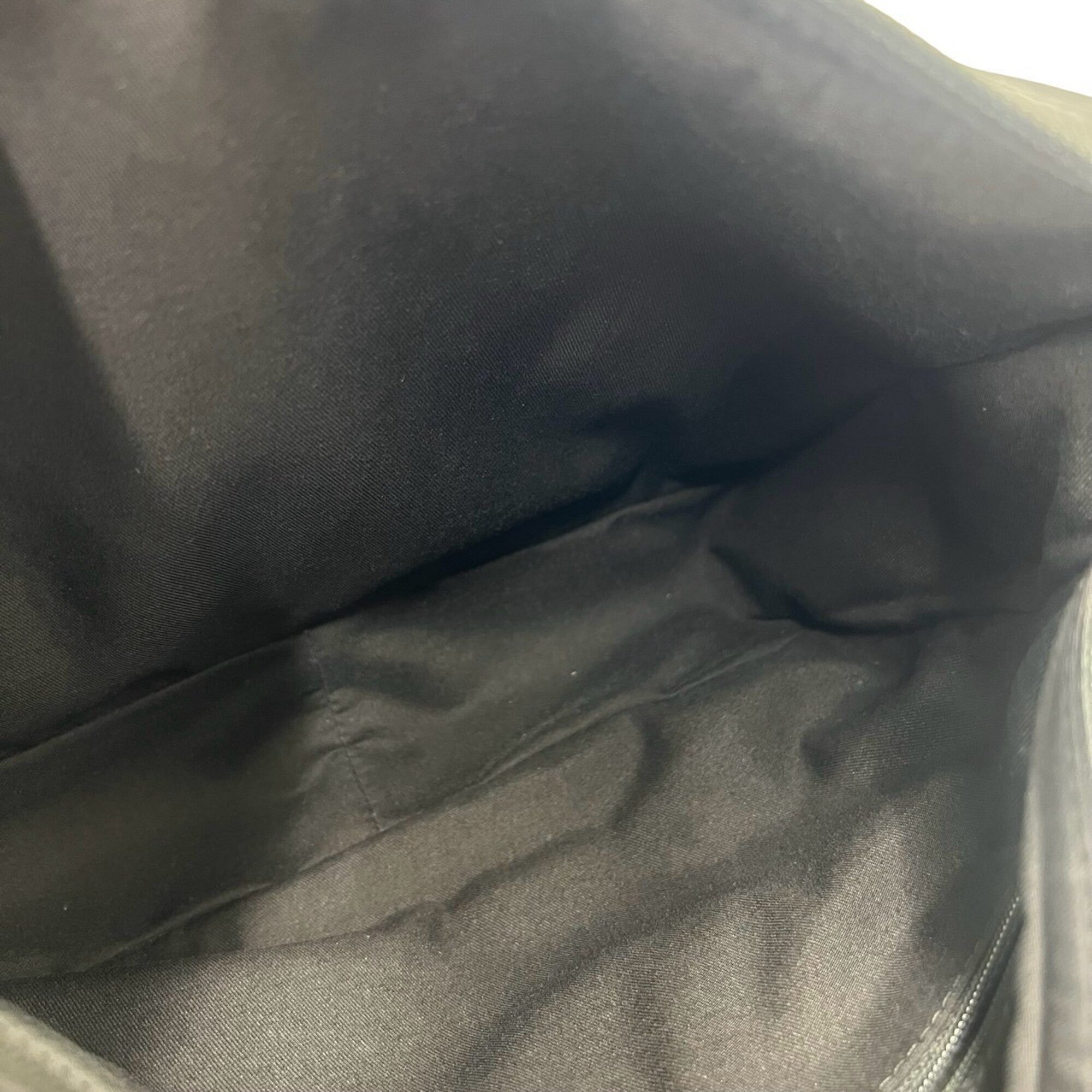 Gucci Black Canvas Leather Handbag Shoulder Bag Tote Bag (Pre-Owned)