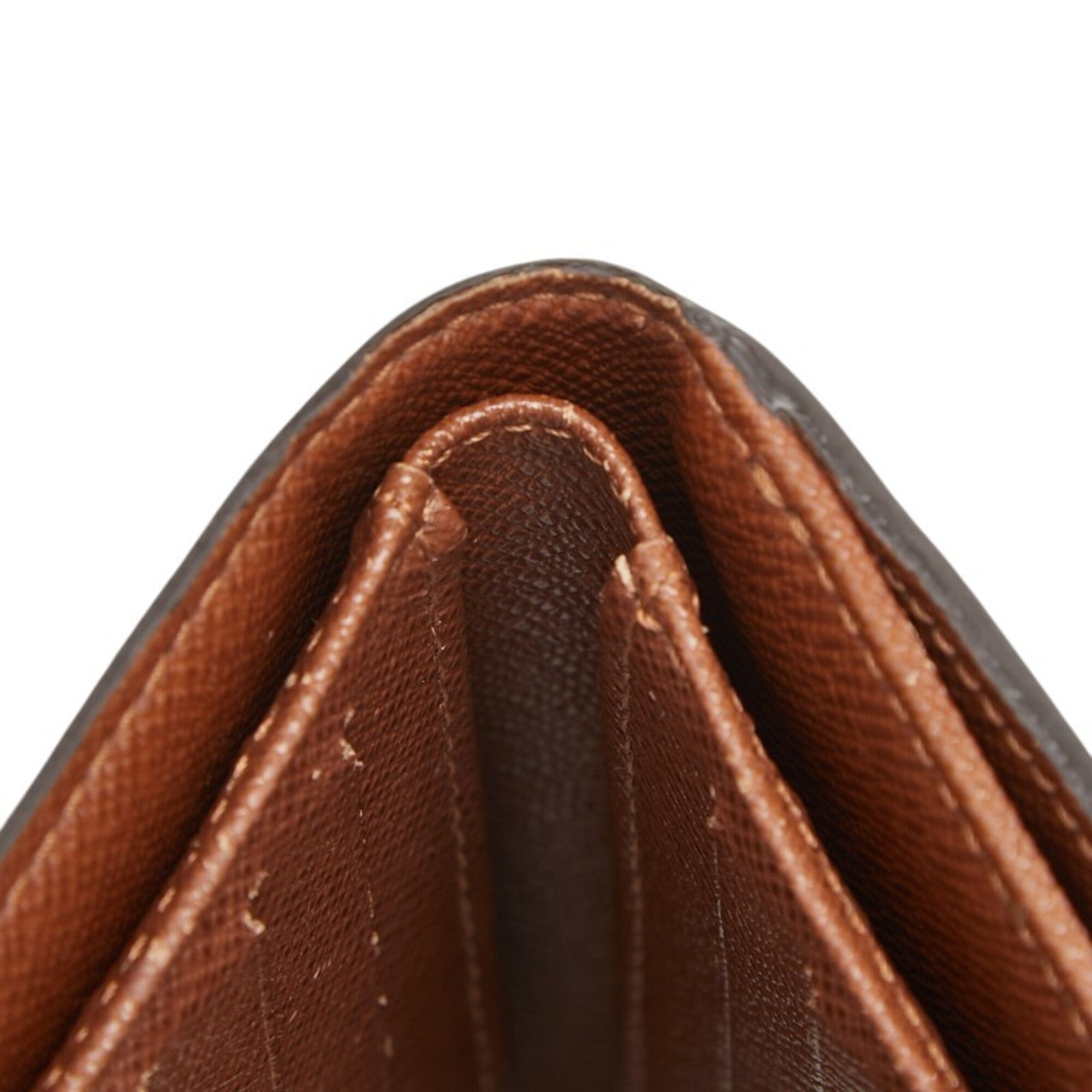 Louis Vuitton Monogram Brown Pvc Leather Wallet (Tri-Fold) (Pre-Owned)