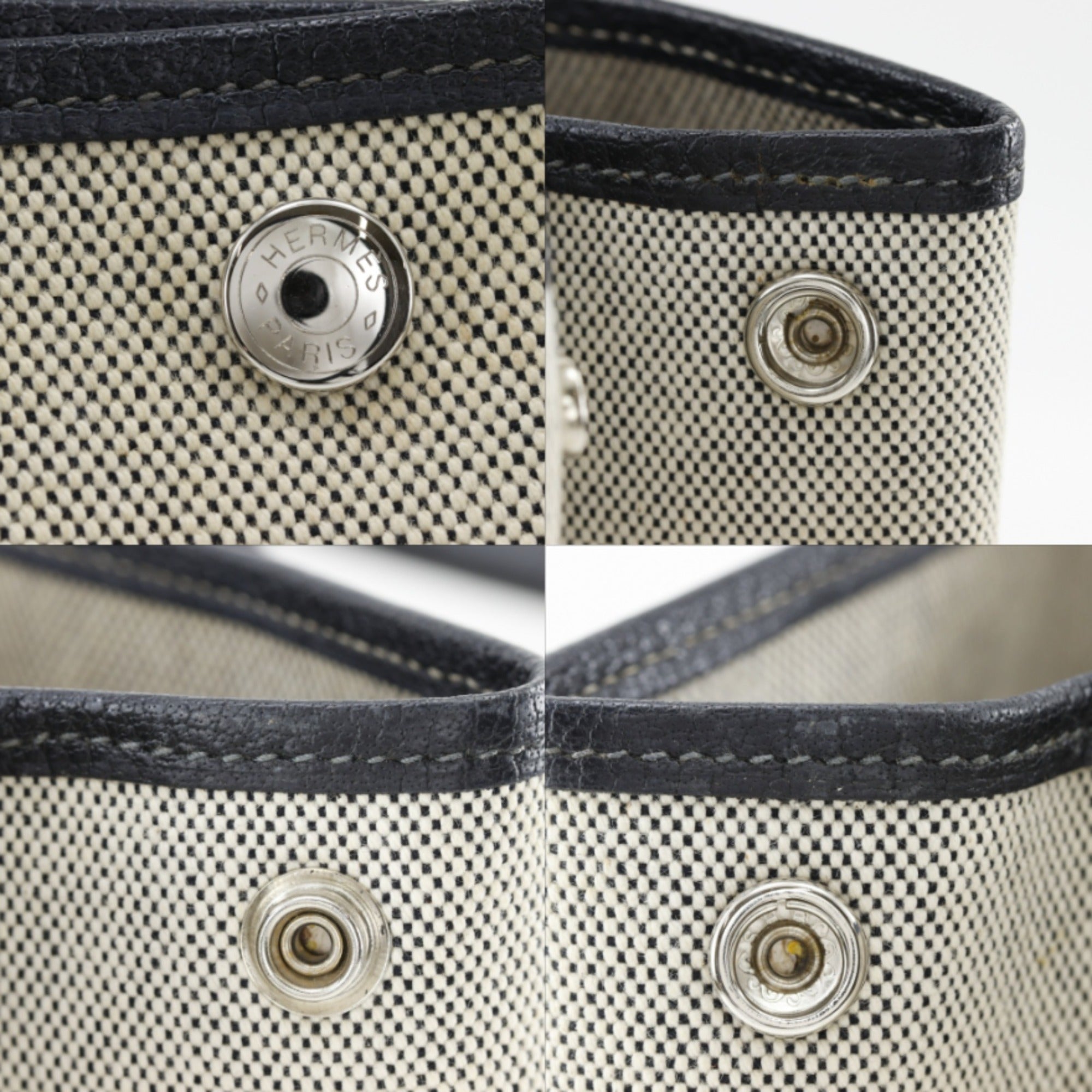 Hermes Garden Gray Toile H Tote Bag (Pre-Owned)