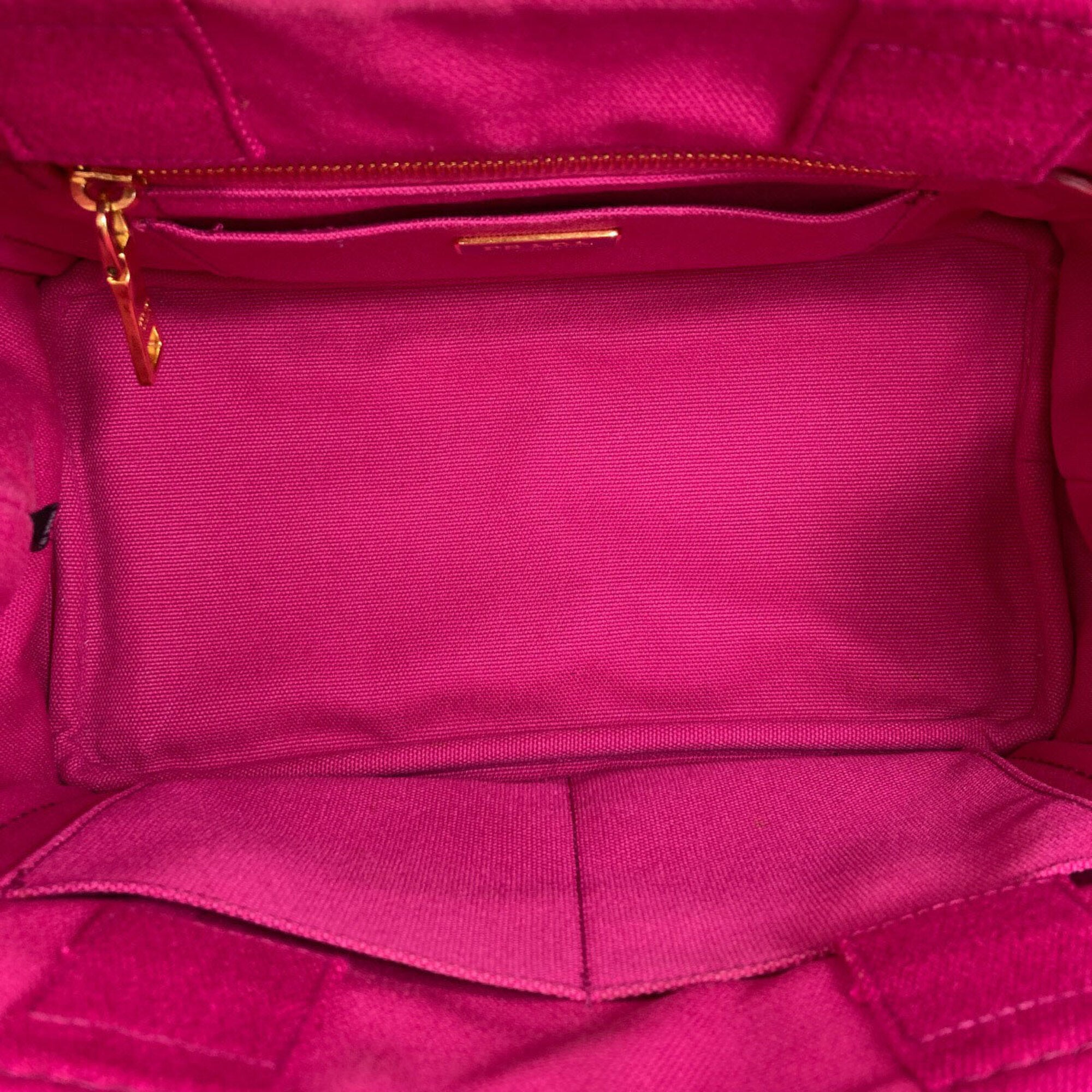 Prada Canapa Pink Canvas Handbag (Pre-Owned)