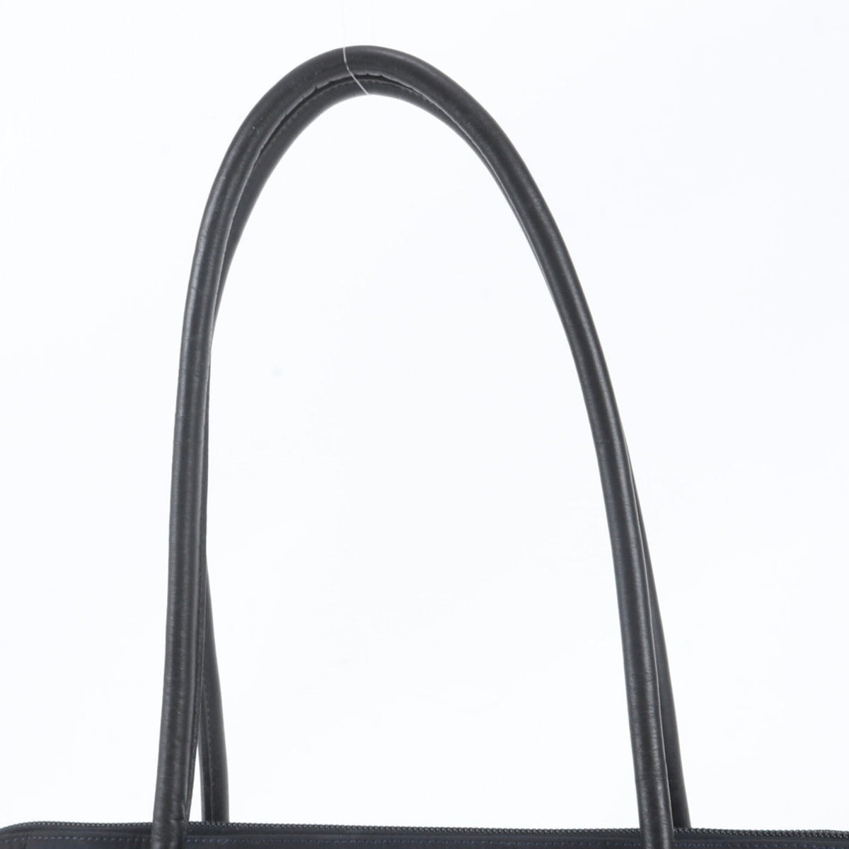 Prada Navy Leather Nylon Shoulder Bag Tote Bag (Pre-Owned)