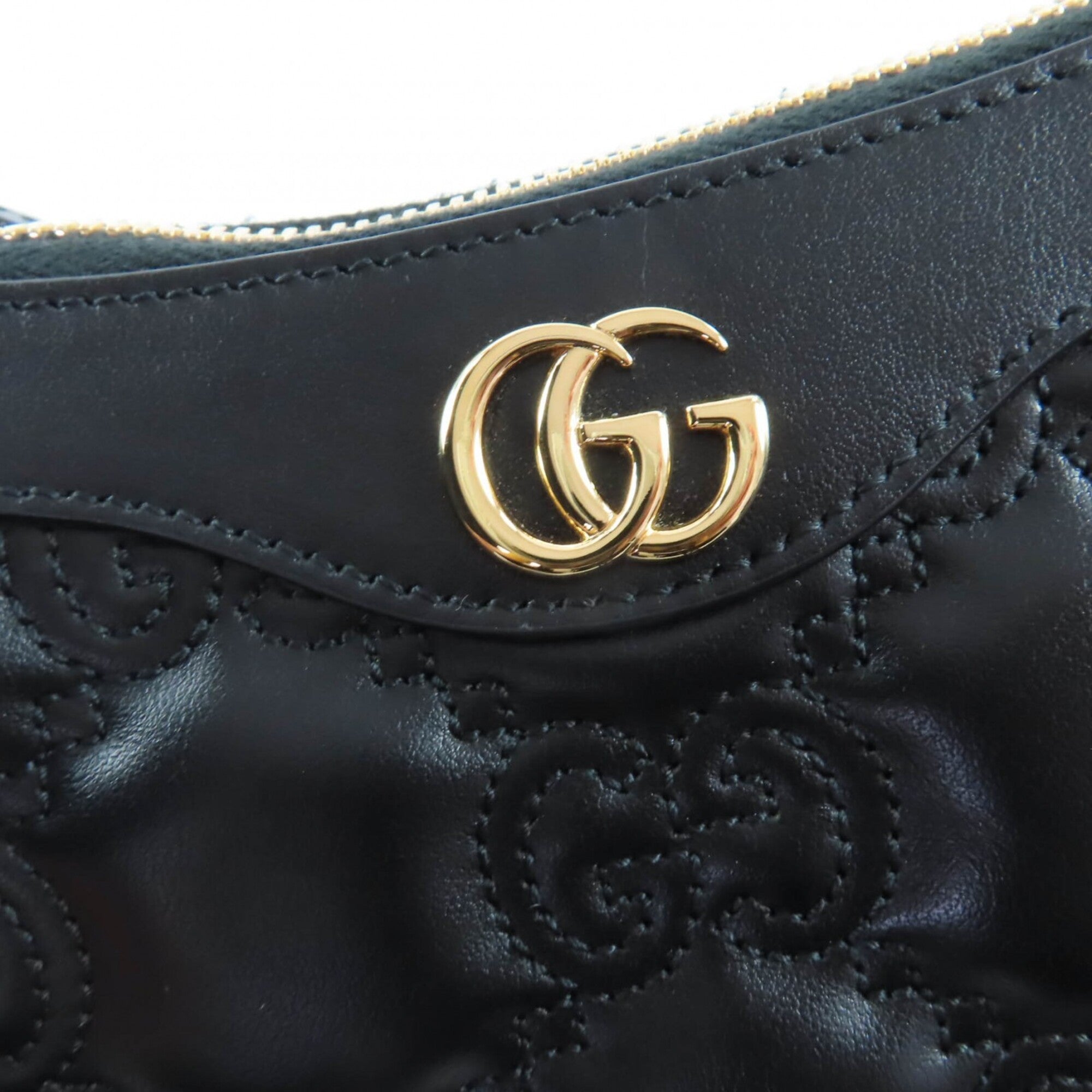 Gucci Black Leather Handbag Shoulder Bag (Pre-Owned)