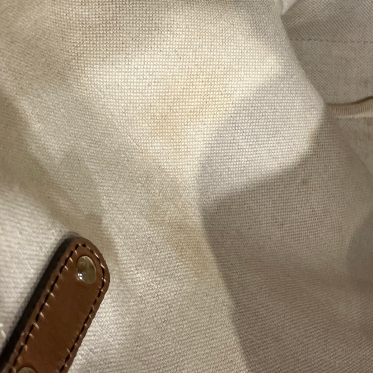 Gucci Beige Brown Canvas Leather Tote Bag (Pre-Owned)