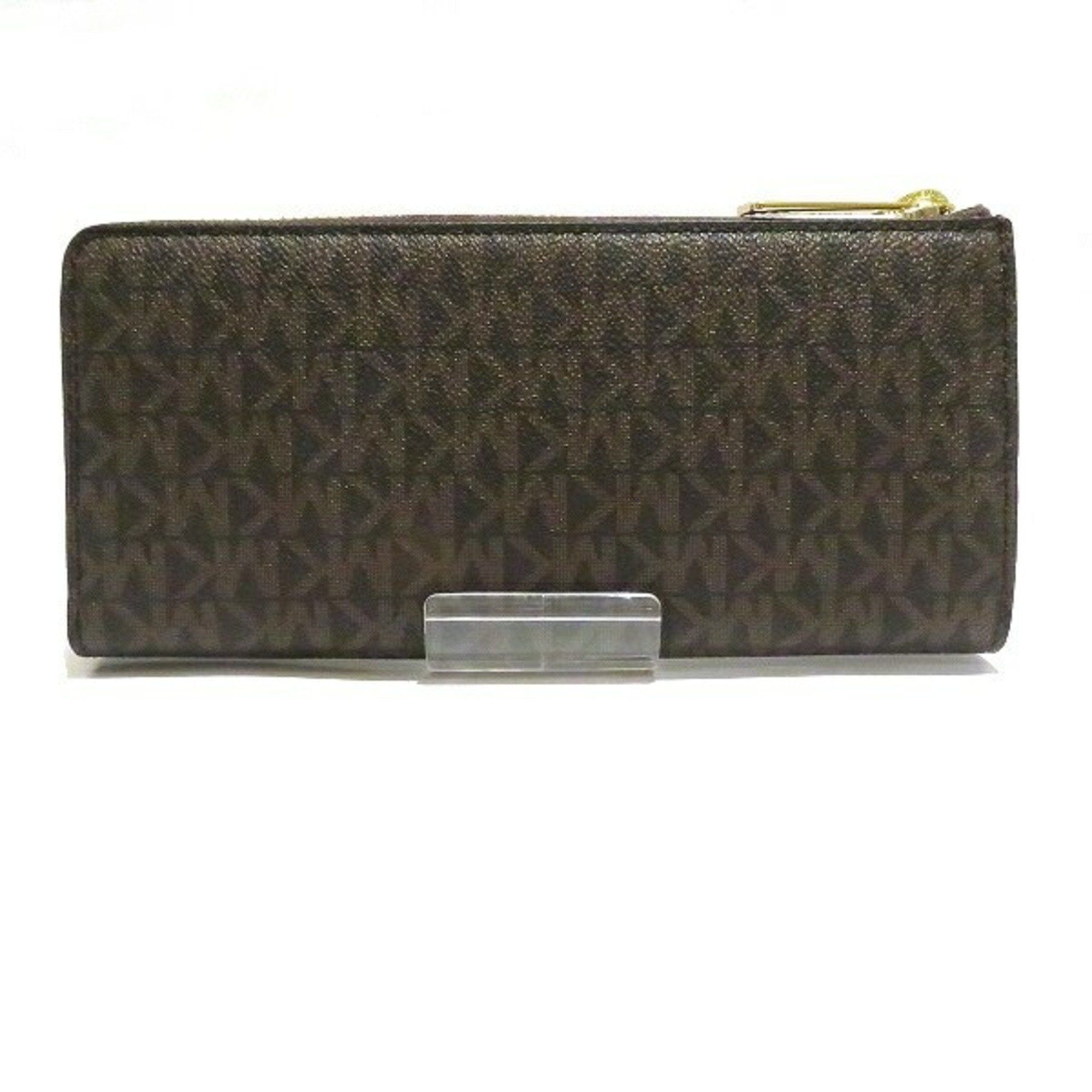 Michael Kors Brown Pvc Leather Long Wallet (Bi-Fold) (Pre-Owned)