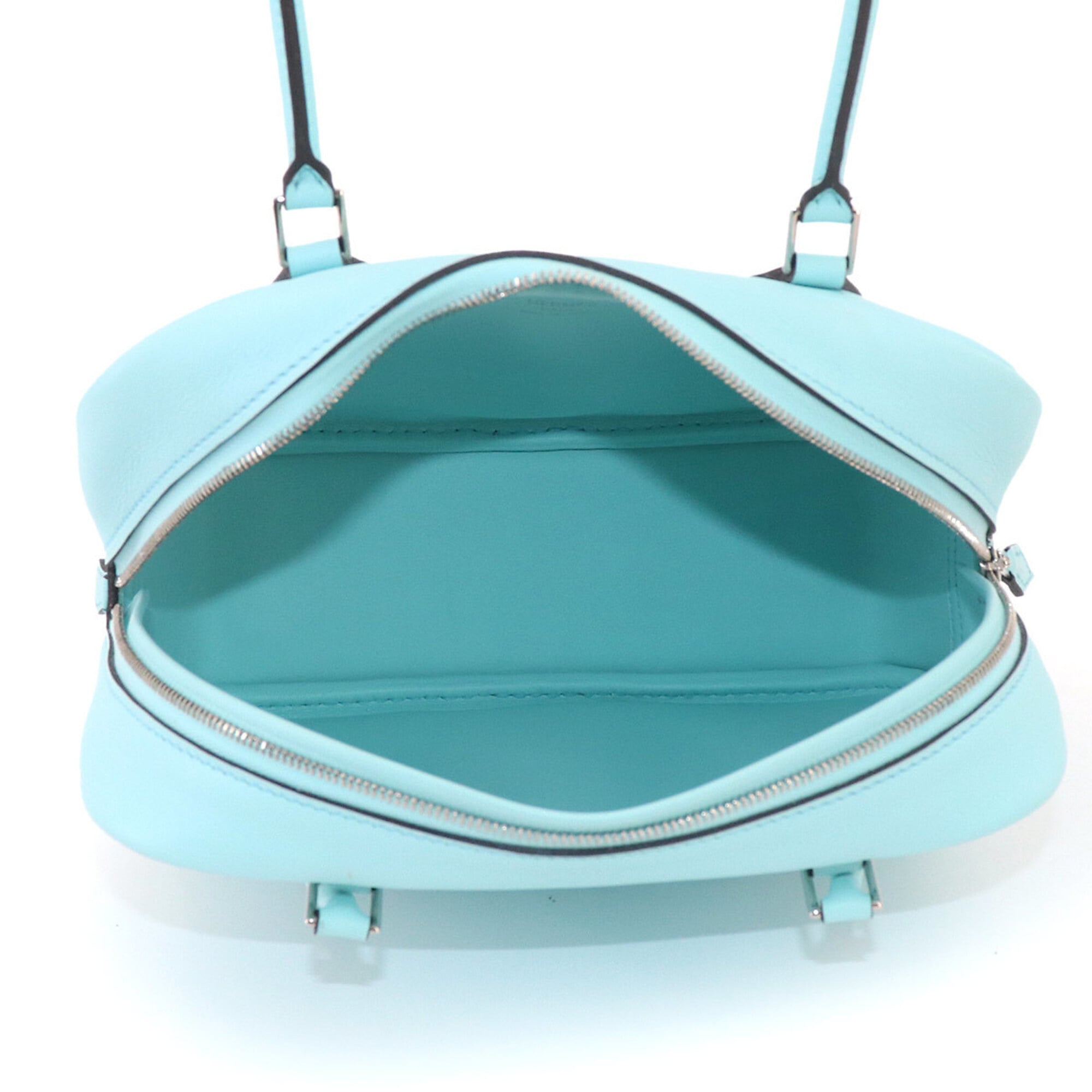 Hermes Blue Zephyr Swift Leather Handbag (Pre-Owned)