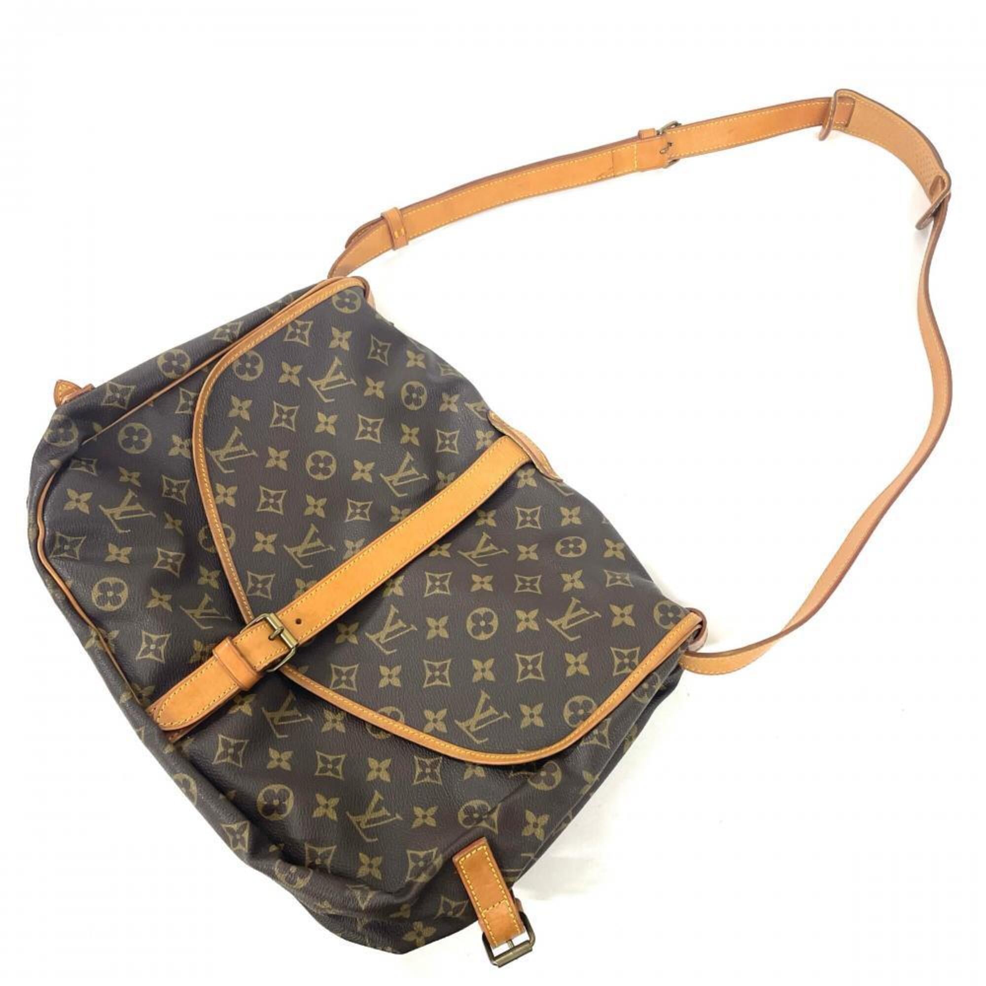 Louis Vuitton Brown Monogram Canvas Shoulder Bag (Pre-Owned)
