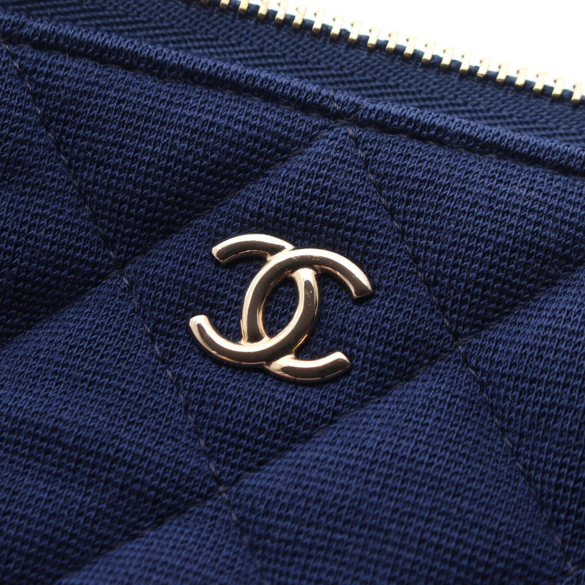 Chanel Blue Cotton Fabric Clutch Bag (Pre-Owned)