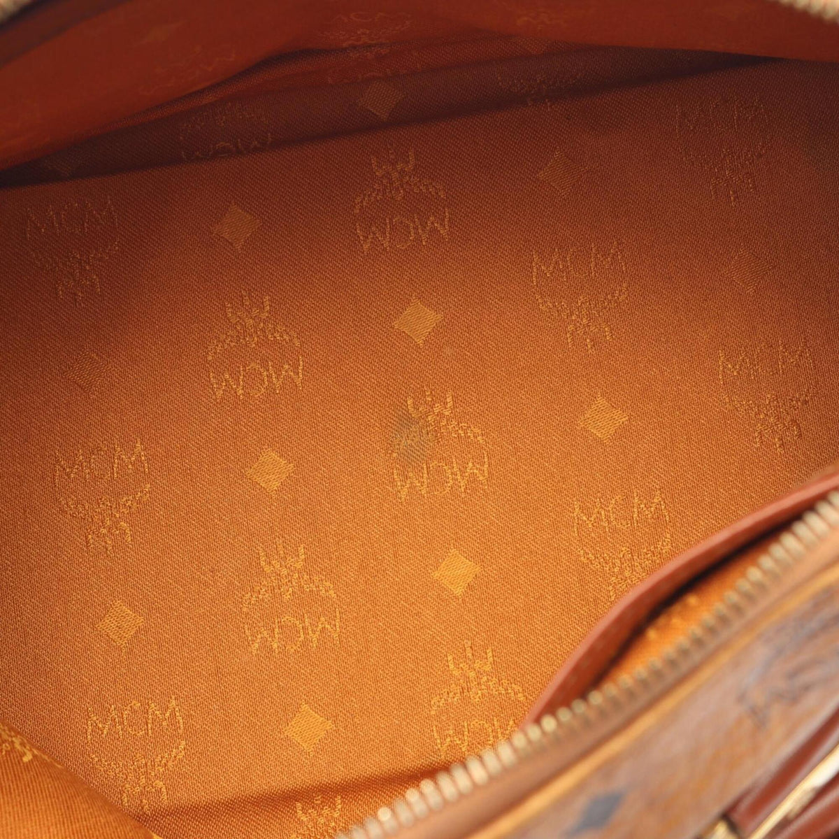 Mcm Brown Coated Canvas Leather Handbag (Pre-Owned)
