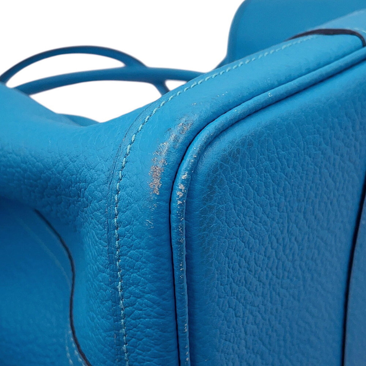 Hermes Garden Cobalt Negonda Leather Handbag Tote Bag (Pre-Owned)