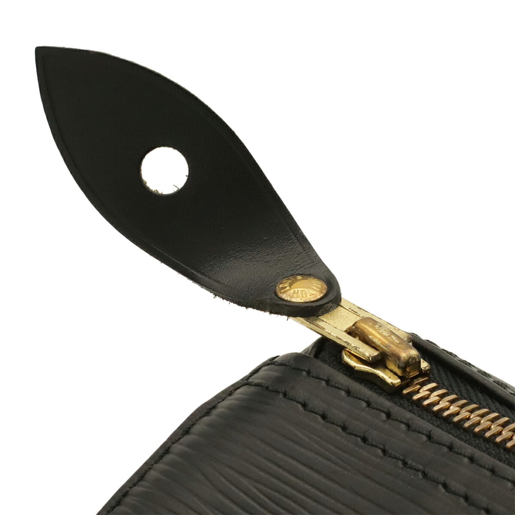 Louis Vuitton Noir Epi Leather Boston Bag Handbag (Pre-Owned)