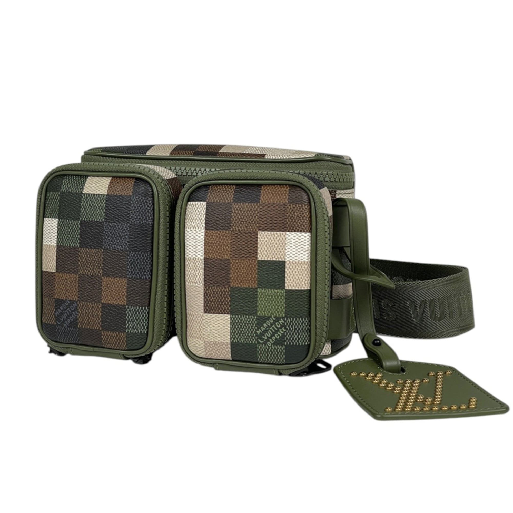 Louis Vuitton Brown Green Damier Azur Fanny Pack Pouch Shoulder Bag (Pre-Owned)