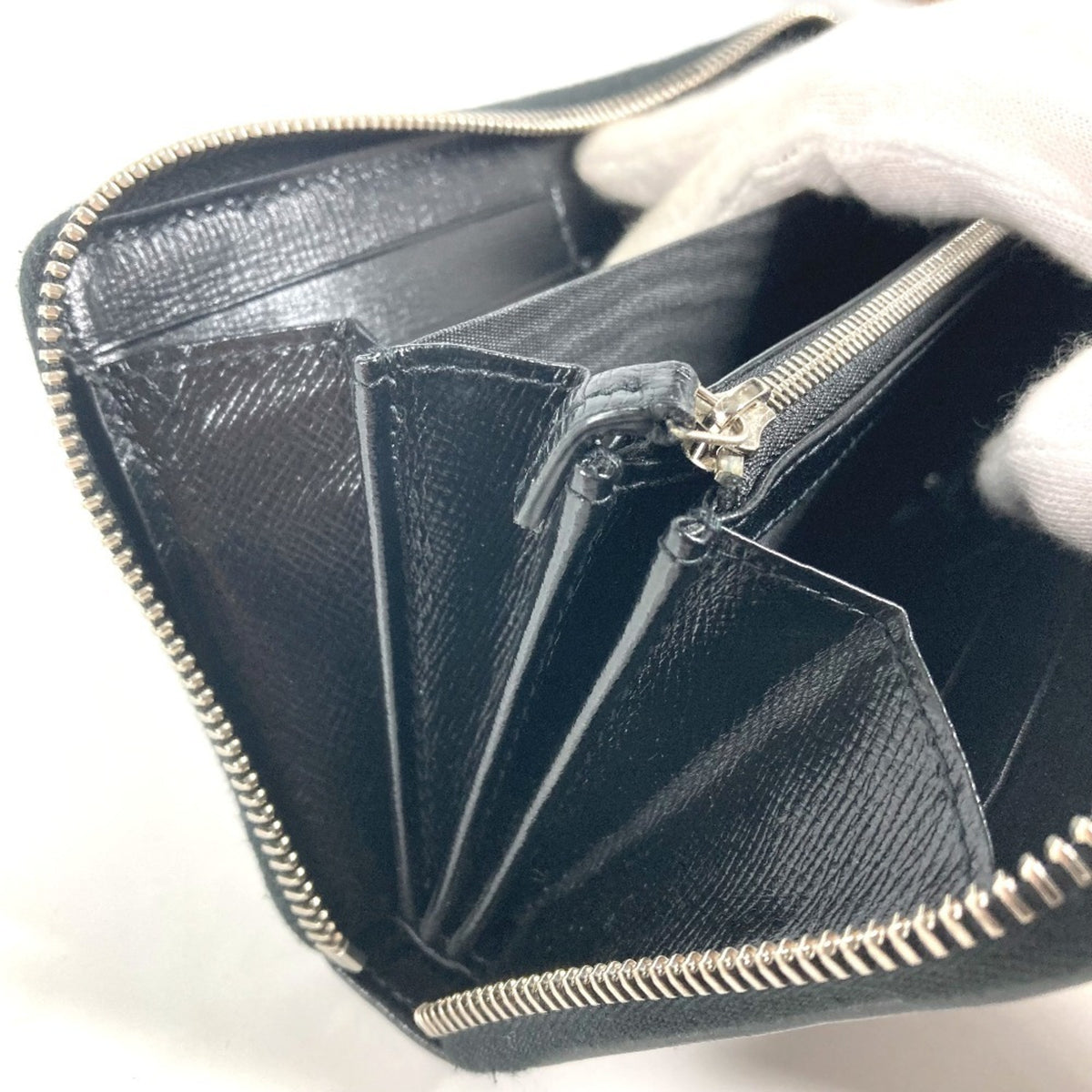 Prada Navy Saffiano Long Wallet (Bi-Fold) (Pre-Owned)