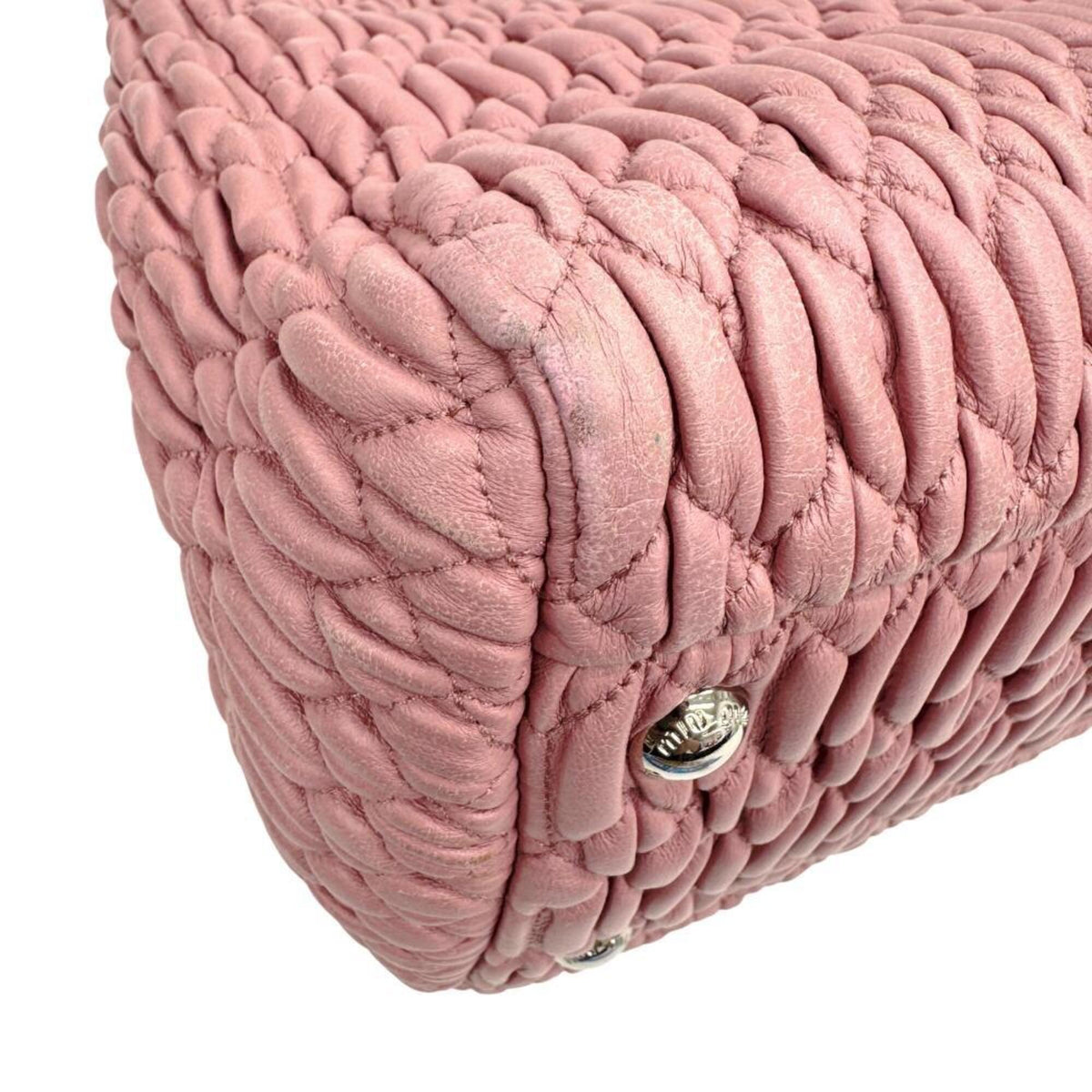 Miu Miu Pink Leather Handbag Shoulder Bag (Pre-Owned)