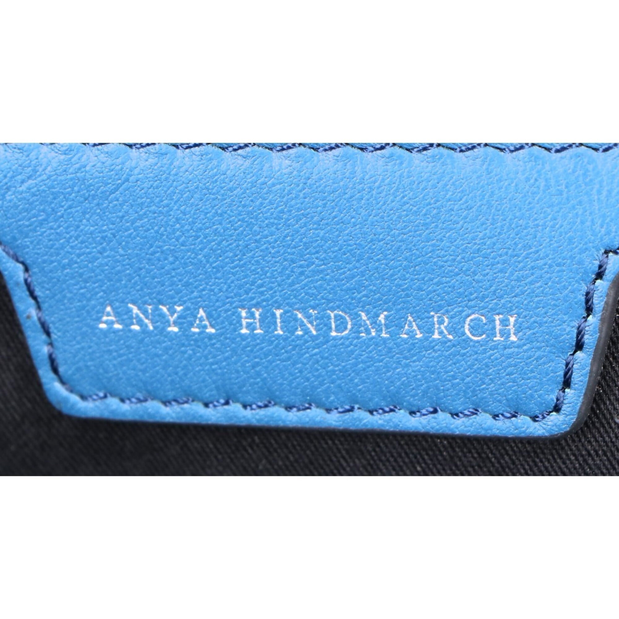 Anya Hindmarch Blue Leather Clutch Bag (Pre-Owned)