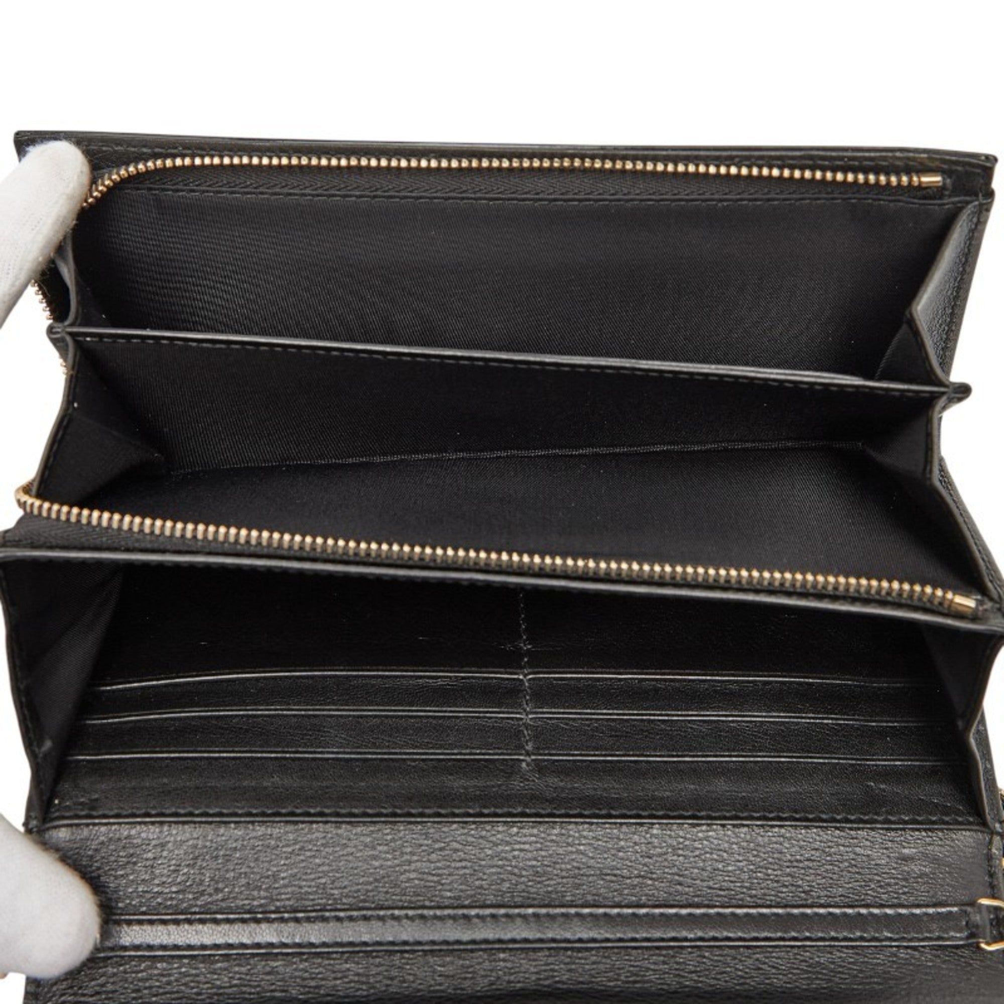 Christian Dior Black Patent Leather Chain/Shoulder Wallet (Pre-Owned)