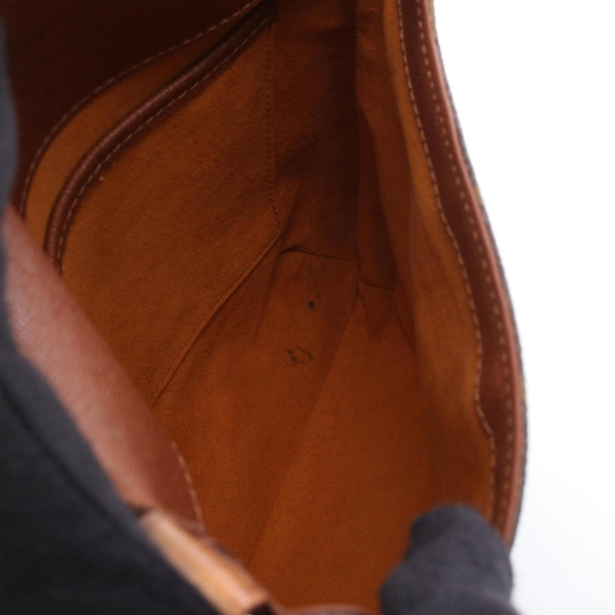 Louis Vuitton Brown Coated Canvas Leather Handbag Shoulder Bag (Pre-Owned)