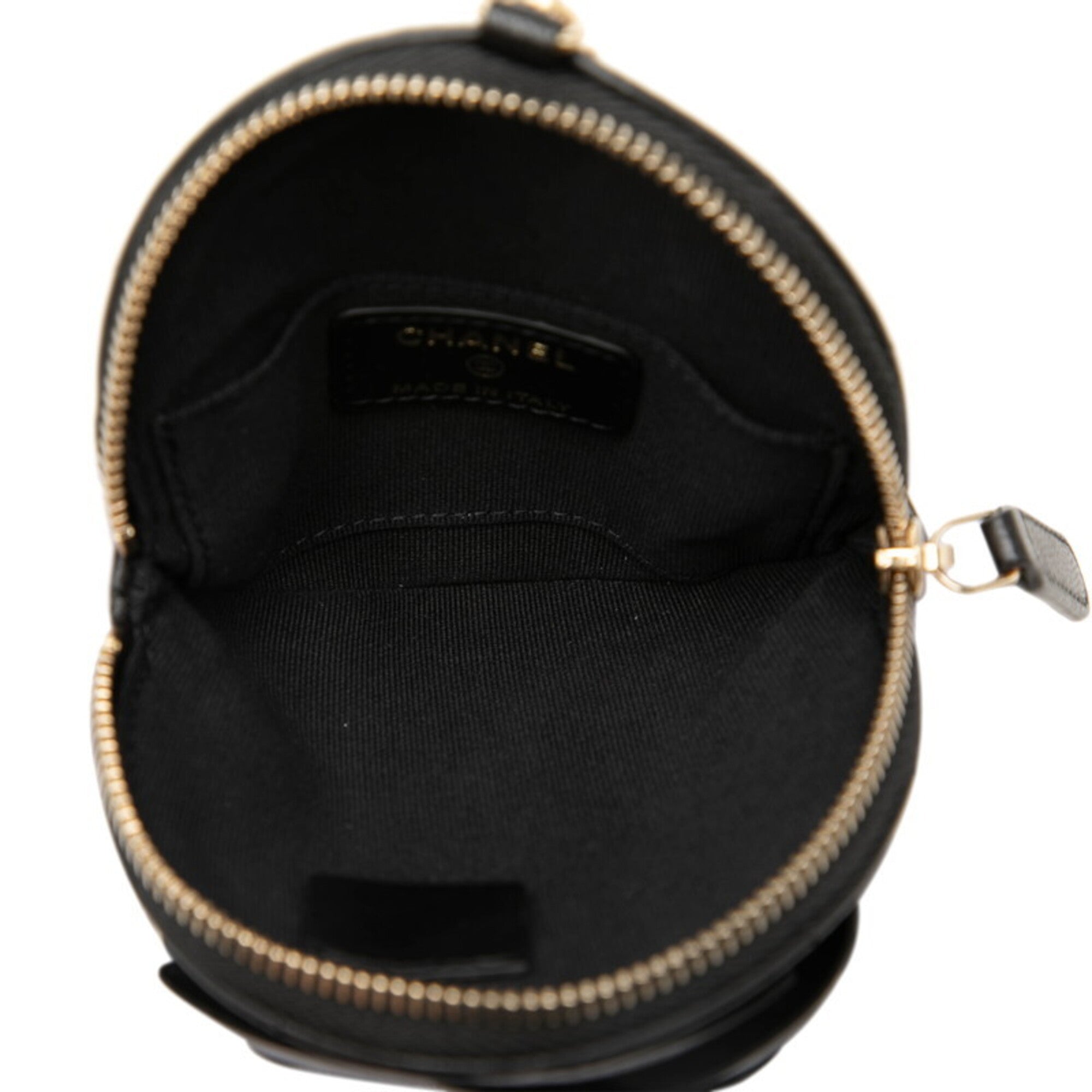 Chanel Black Leather Coin Purse/Coin Case (Pre-Owned)