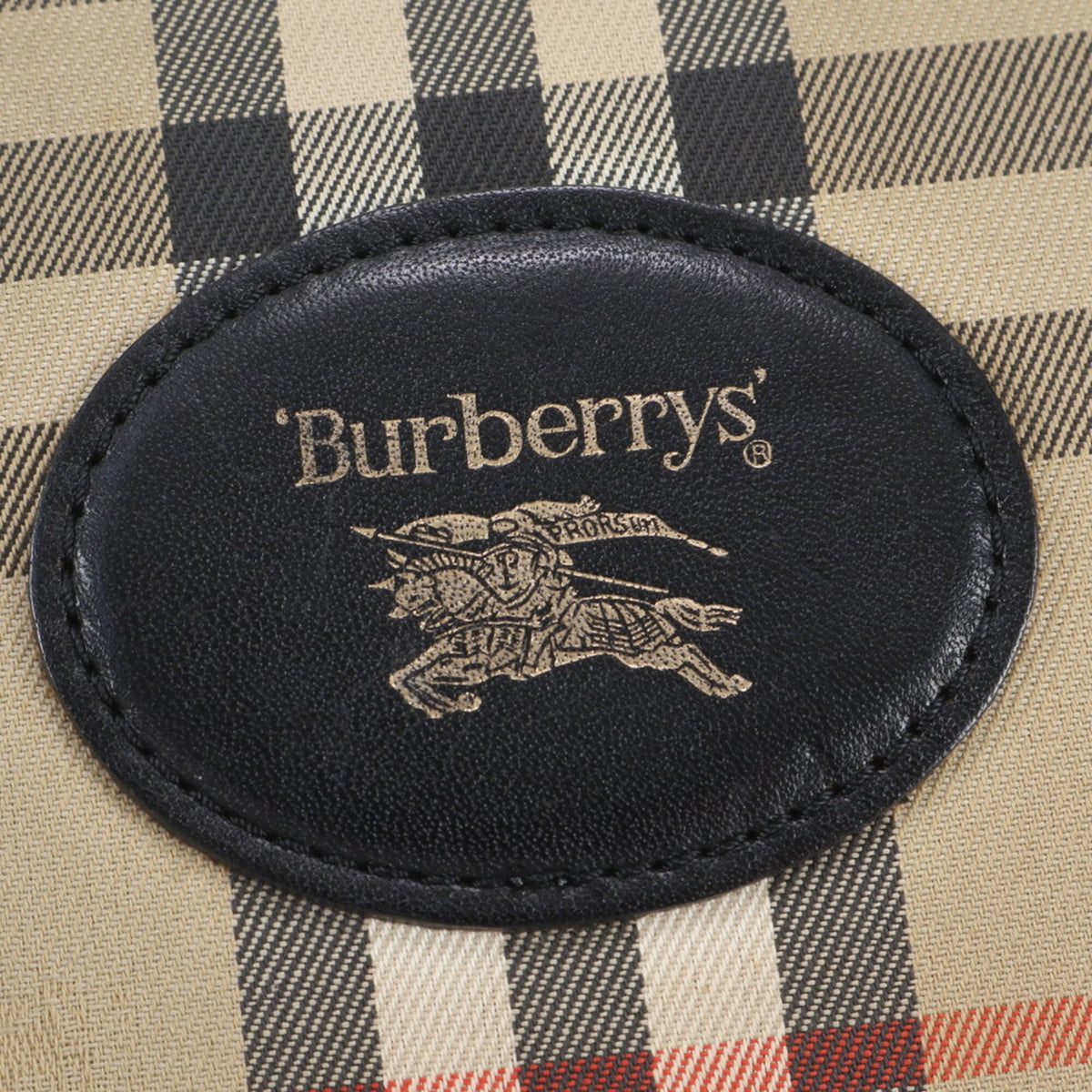 Burberry Black Leather Canvas Crossbody Bag Shoulder Bag (Pre-Owned)