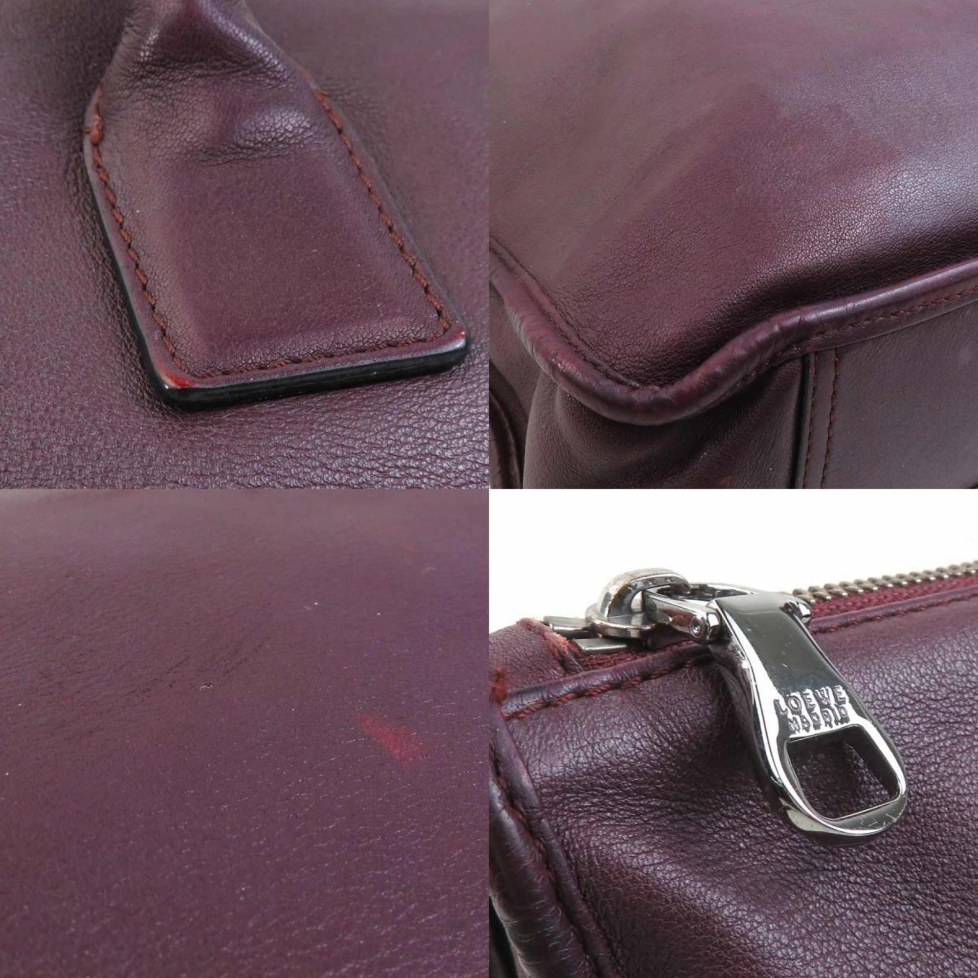 Loewe Burgundy Leather Handbag (Pre-Owned)