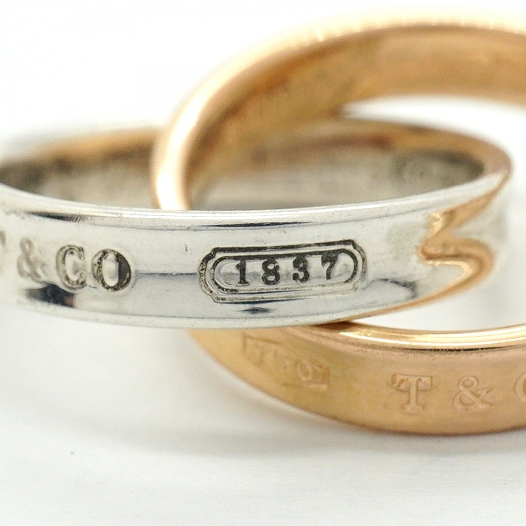 Tiffany Pink Gold (18K) Silver 925 Band Ring (Pre-Owned)