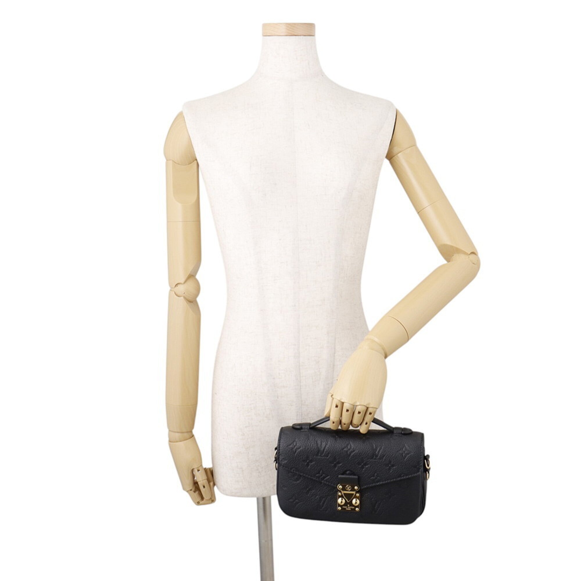 Louis Vuitton Monogram Empreinte Black Noir Monogram Empreinte Handbag Pochette Shoulder Bag (Pre-Owned)