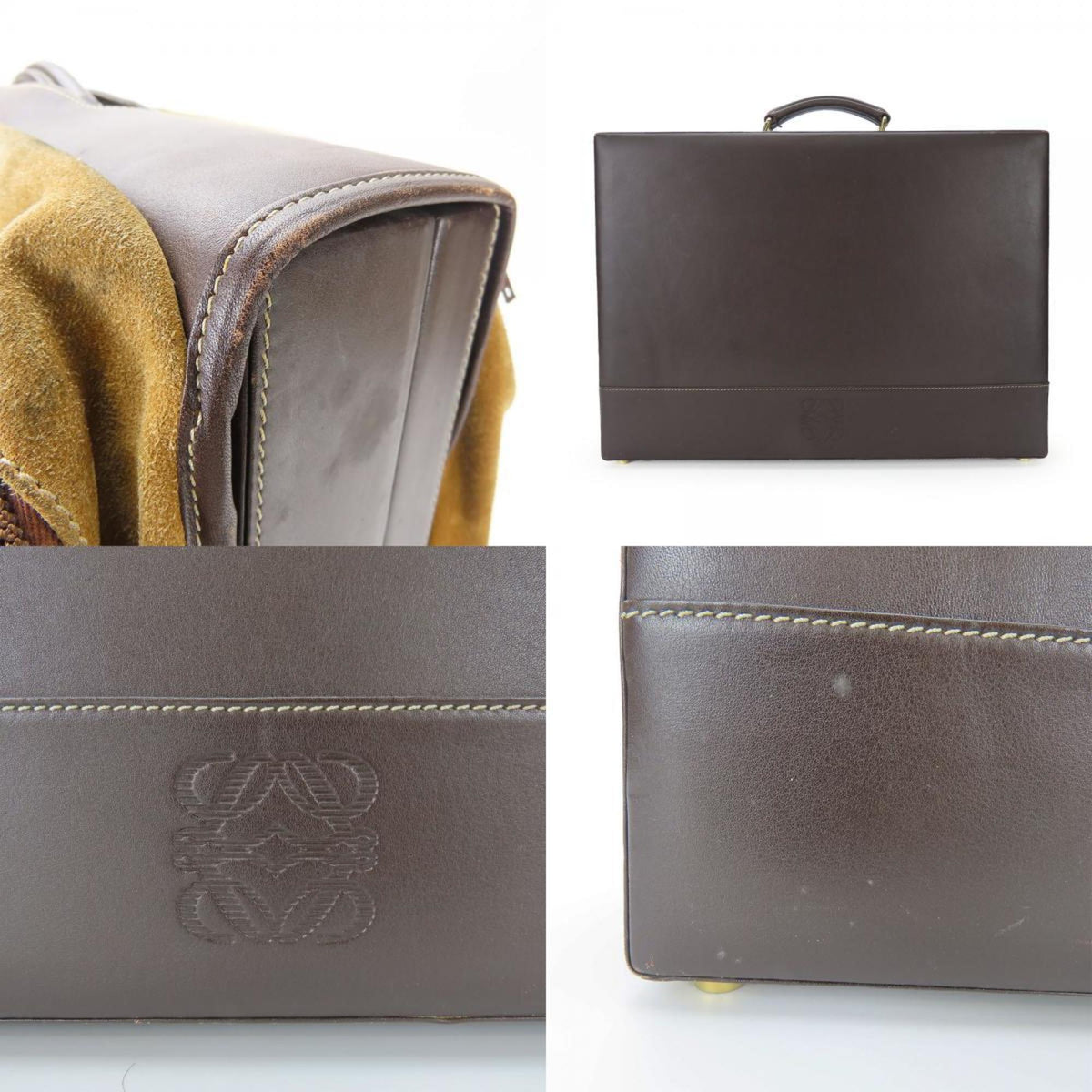 Loewe Beige Brown Leather Handbag (Pre-Owned)