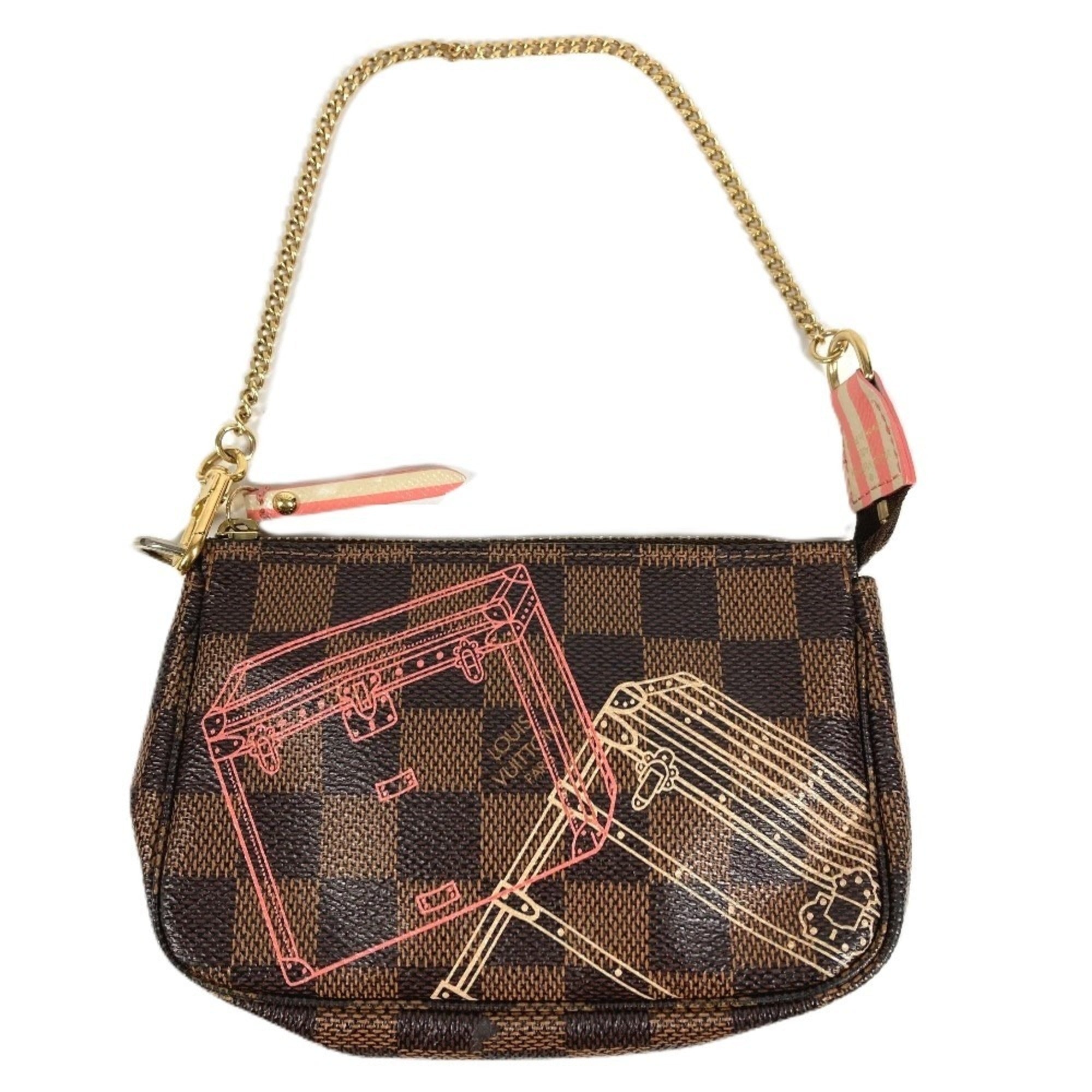 Louis Vuitton Damier Brown Ebene Damier Canvas Handbag Pouch (Pre-Owned)