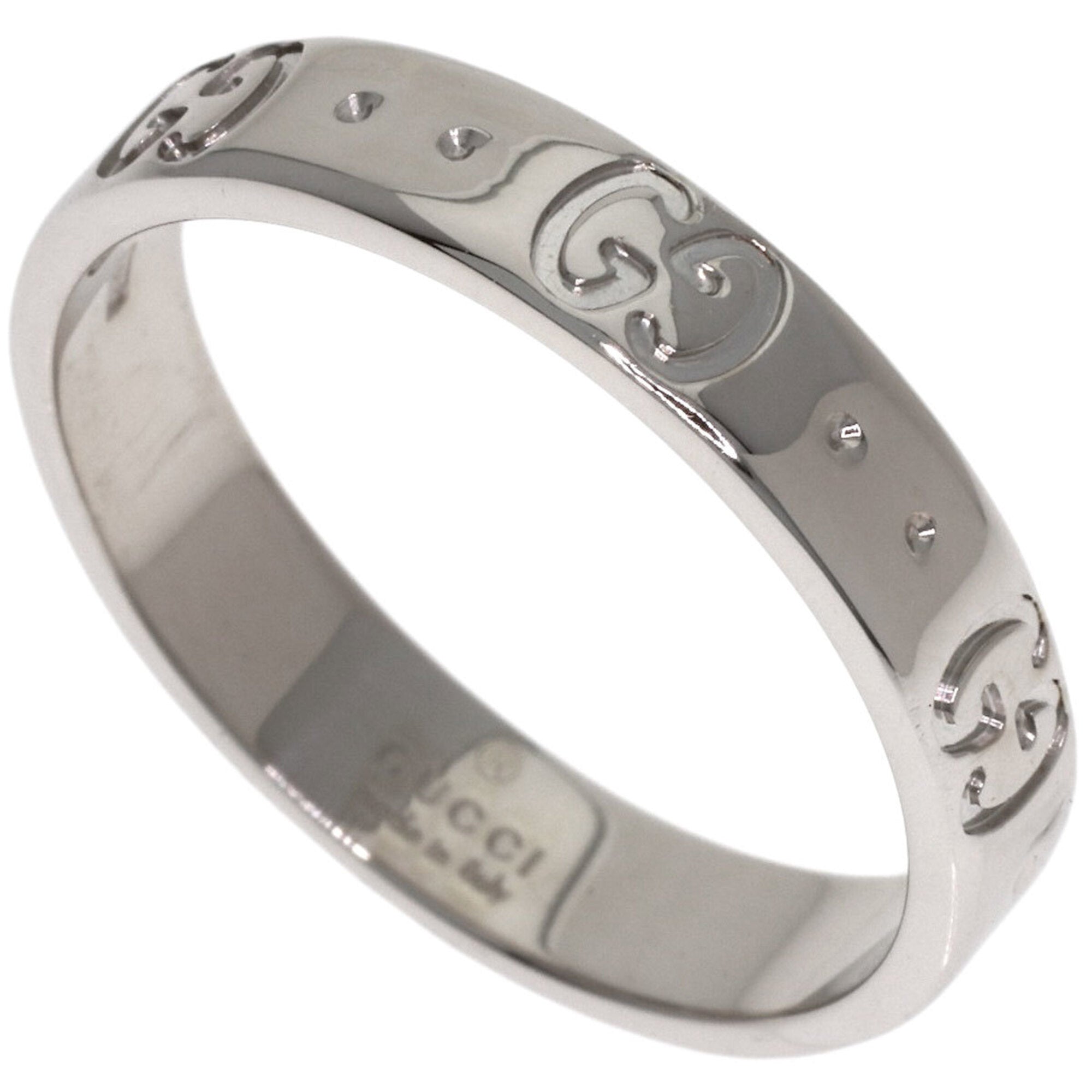 Gucci White Gold White Gold (18K) Band Ring (Pre-Owned)