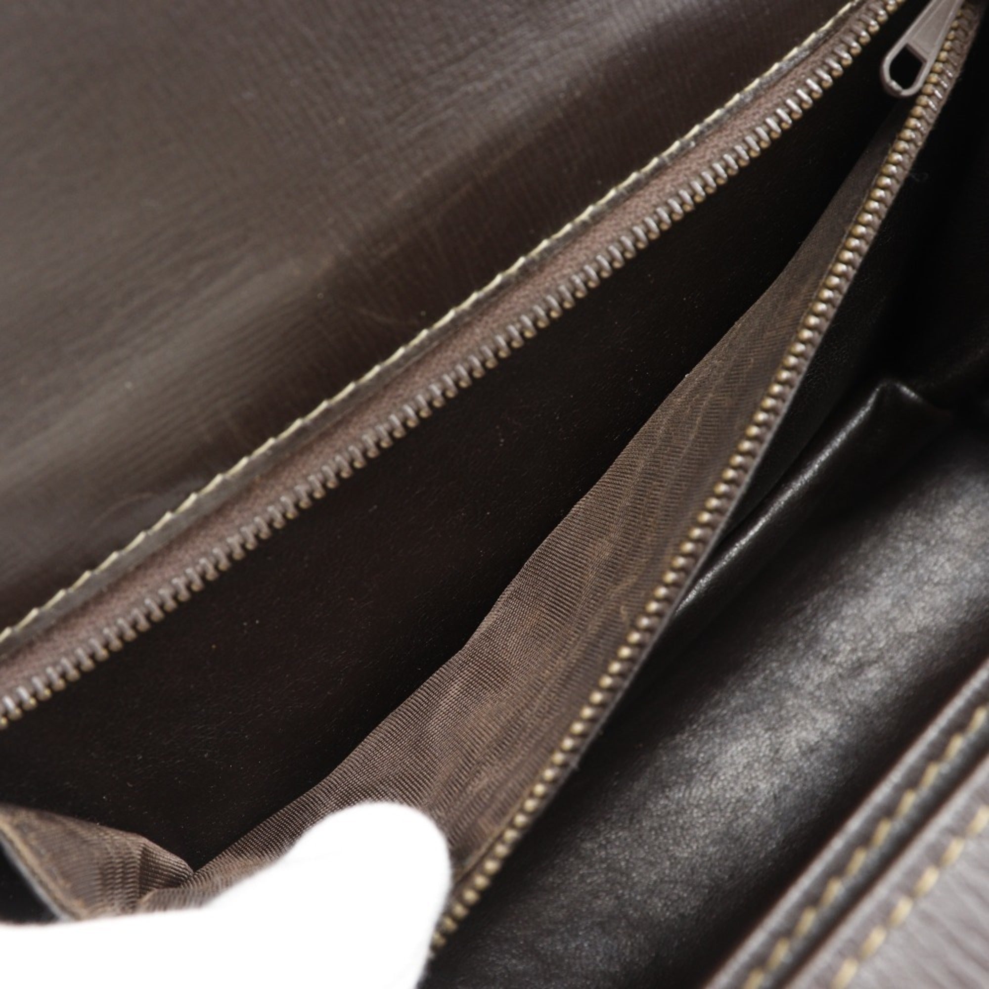 Celine Brown Canvas Leather Handbag (Pre-Owned)