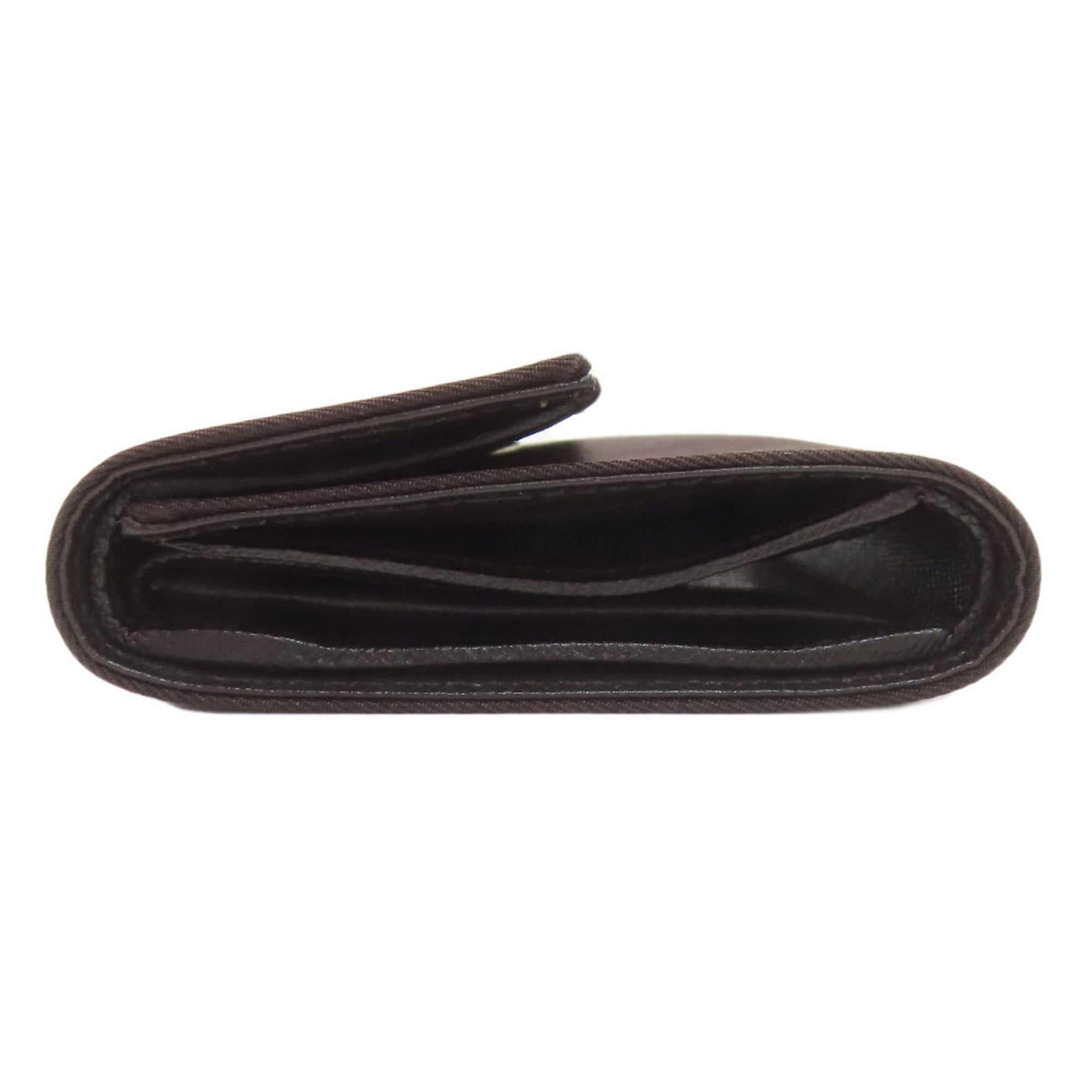 Prada Dark Brown Nylon Wallet (Bi-Fold) (Pre-Owned)