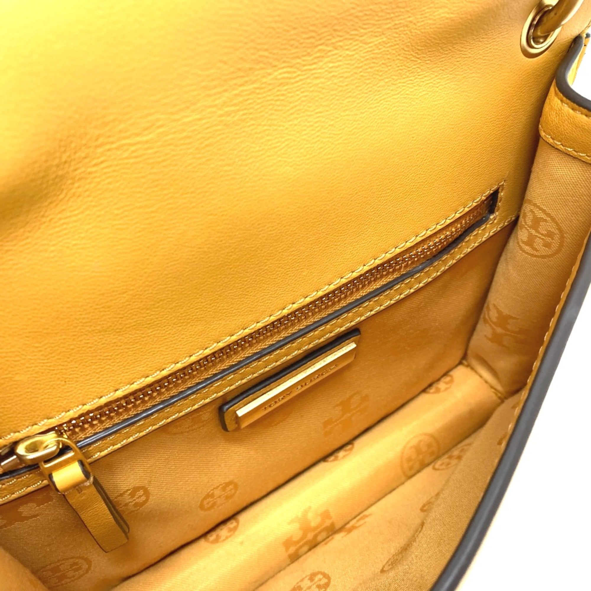 Tory Burch Yellow Leather Shoulder Bag (Pre-Owned)
