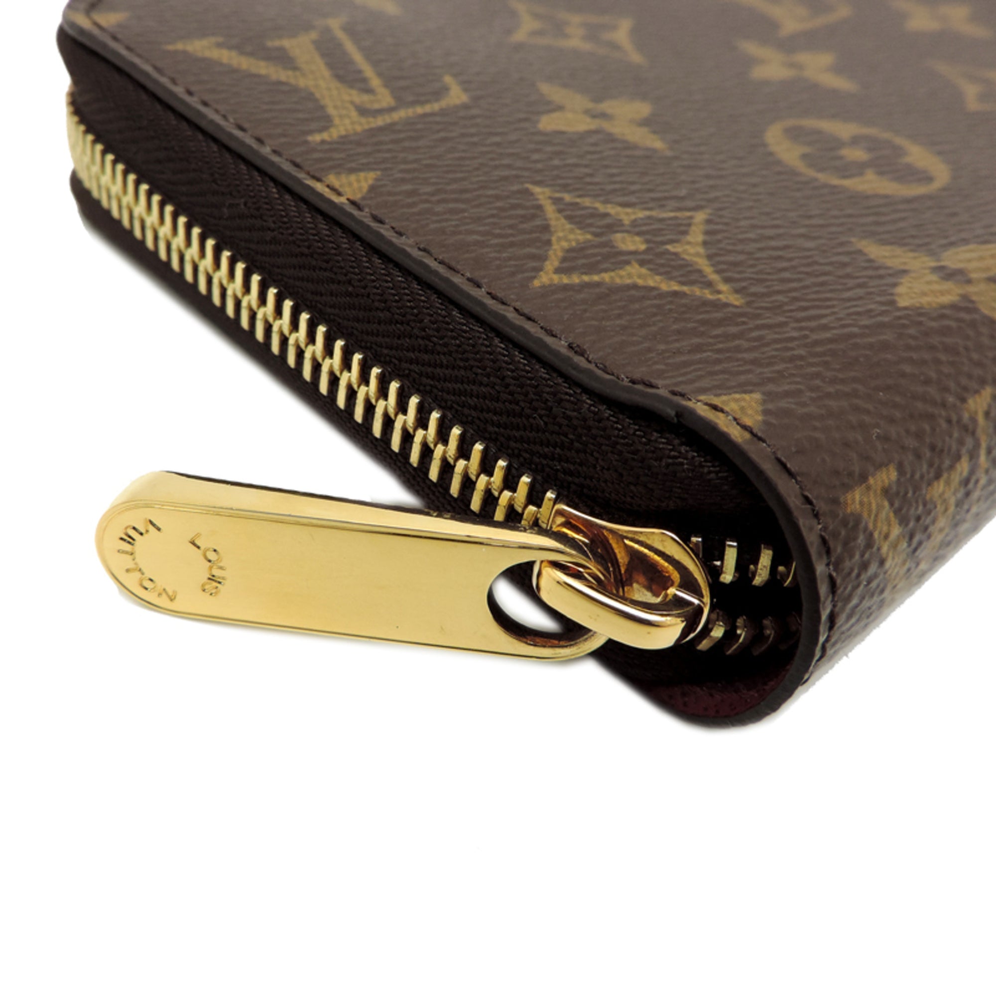 Louis Vuitton Brown Fuchsia Monogram Pink Monogram Long Wallet (Bi-Fold) (Pre-Owned)