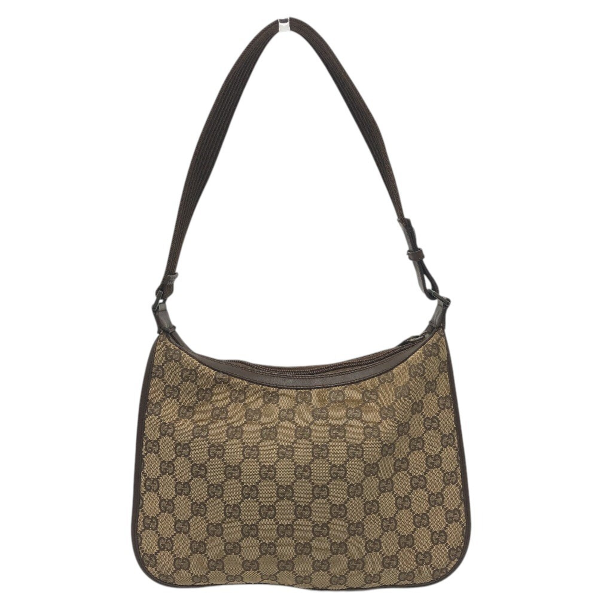Gucci Beige Canvas Handbag Shoulder Bag (Pre-Owned)