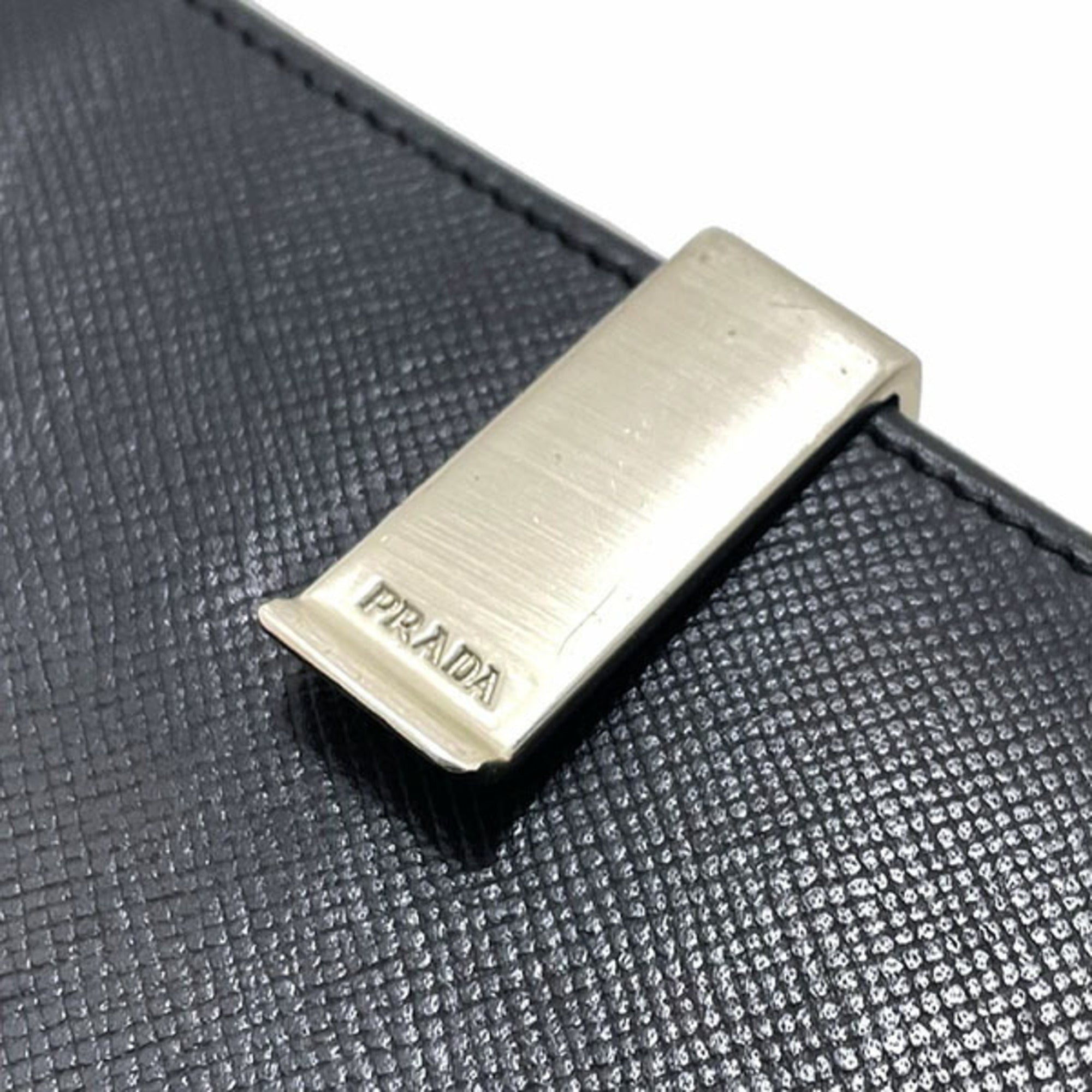Prada Black Nero Leather Wallet (Bi-Fold) (Pre-Owned)