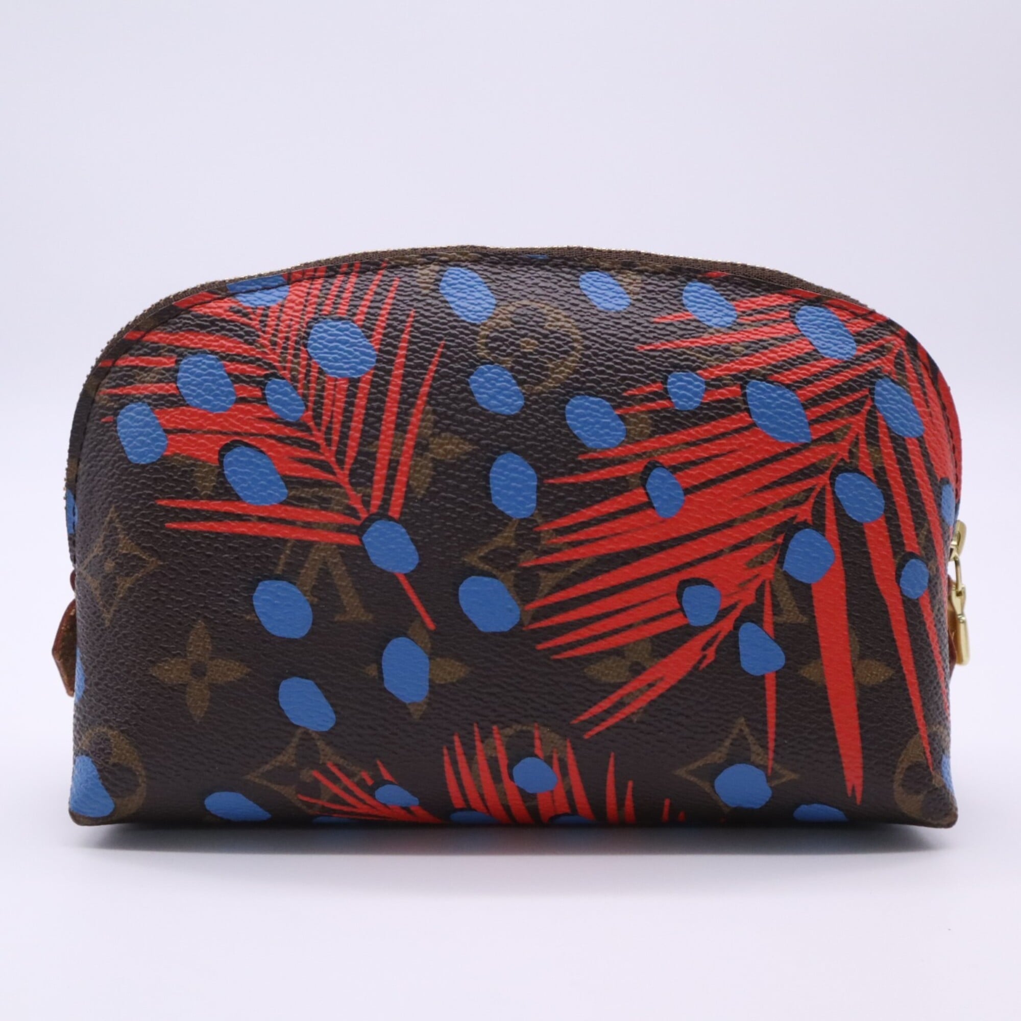 Louis Vuitton Brown Multi-Color Coated Canvas Leather Pochette Pouch (Pre-Owned)
