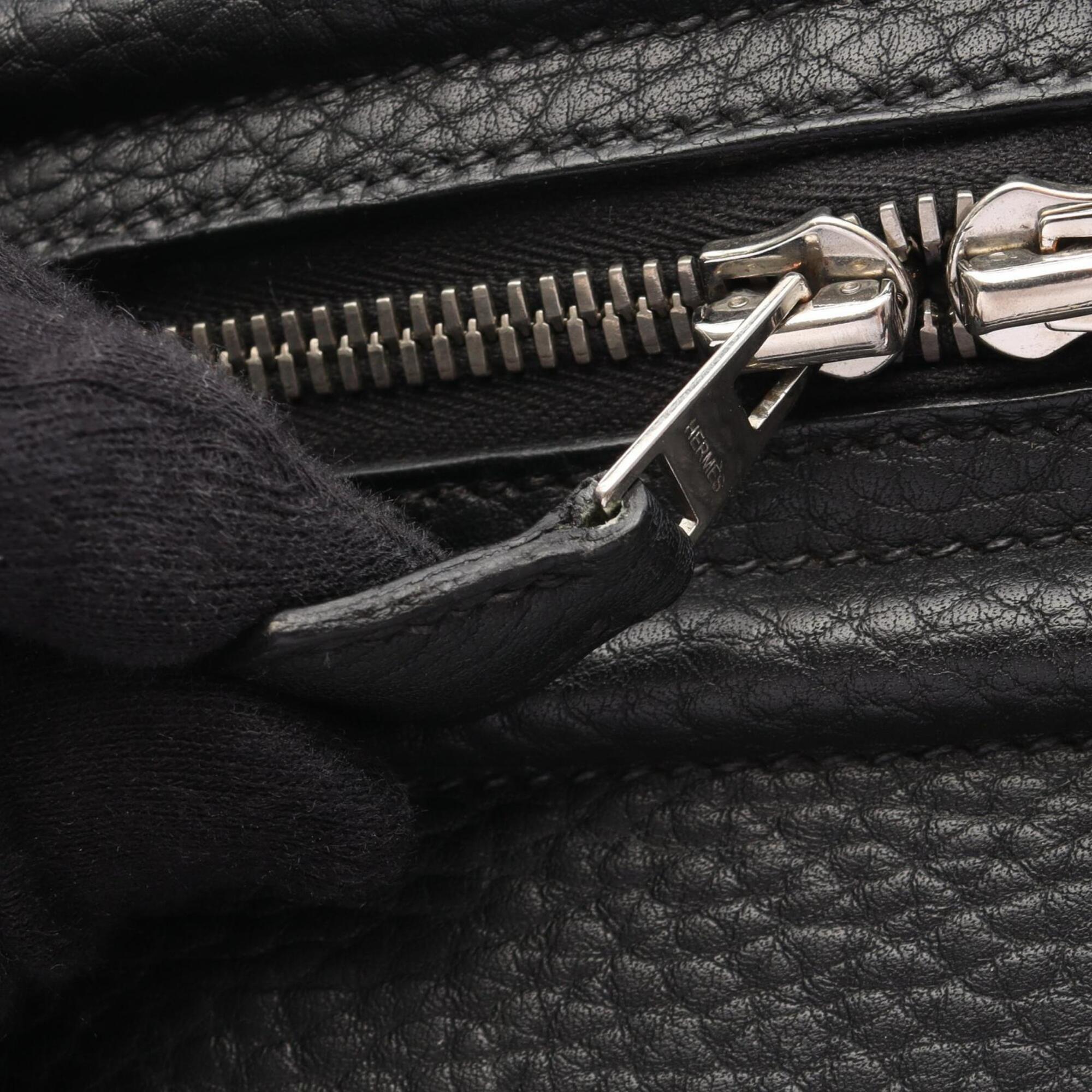 Hermes Black Fjord Leather Handbag (Pre-Owned)