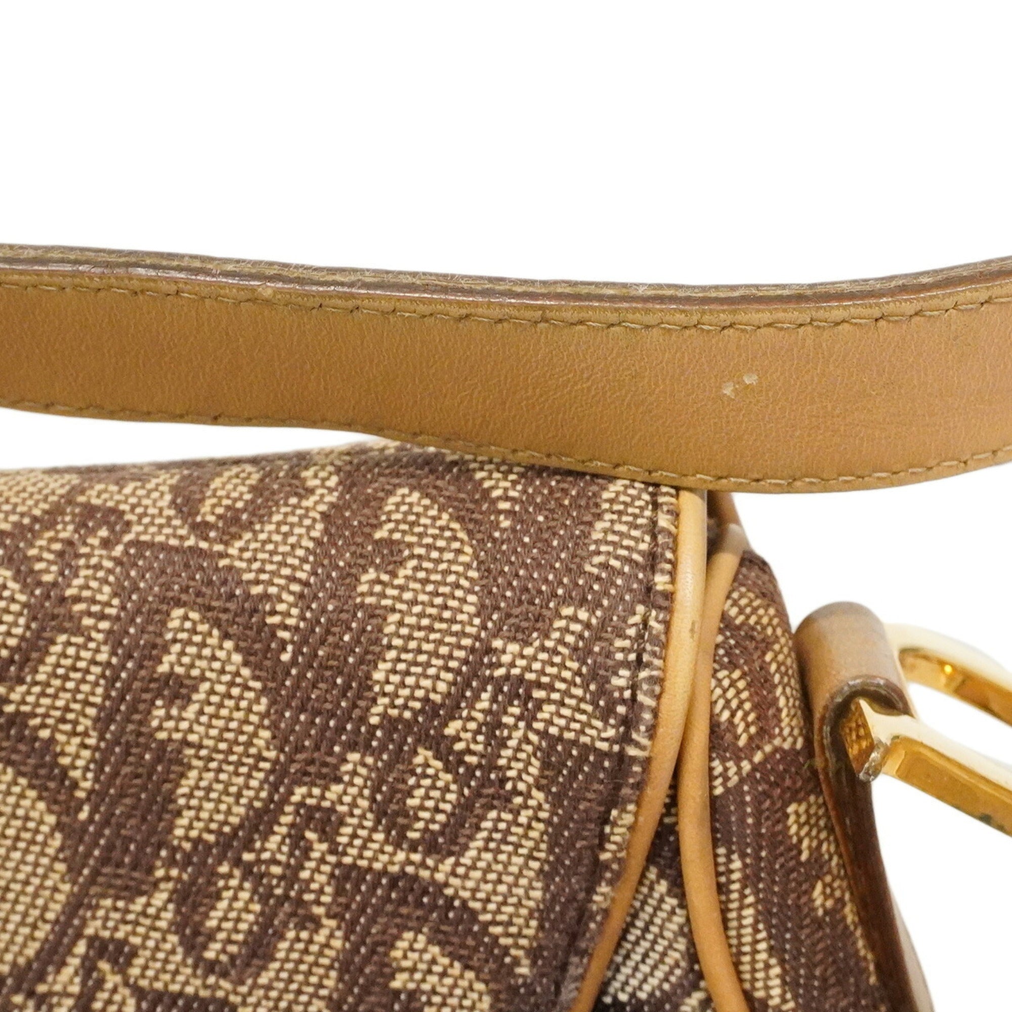 Christian Dior Brown Canvas Handbag (Pre-Owned)