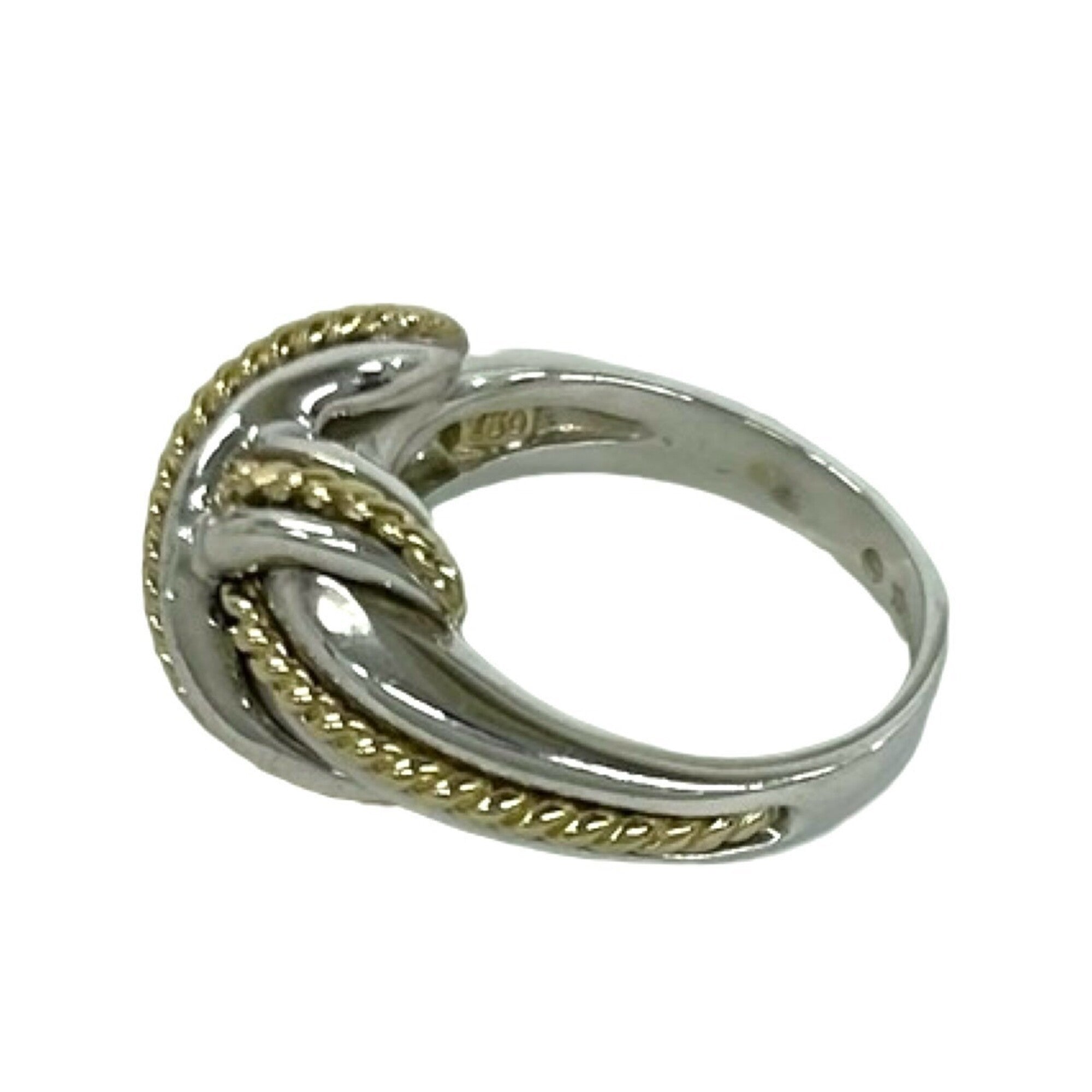 Tiffany Gold Silver Yellow Gold (18K) Silver 925 Band Ring (Pre-Owned)