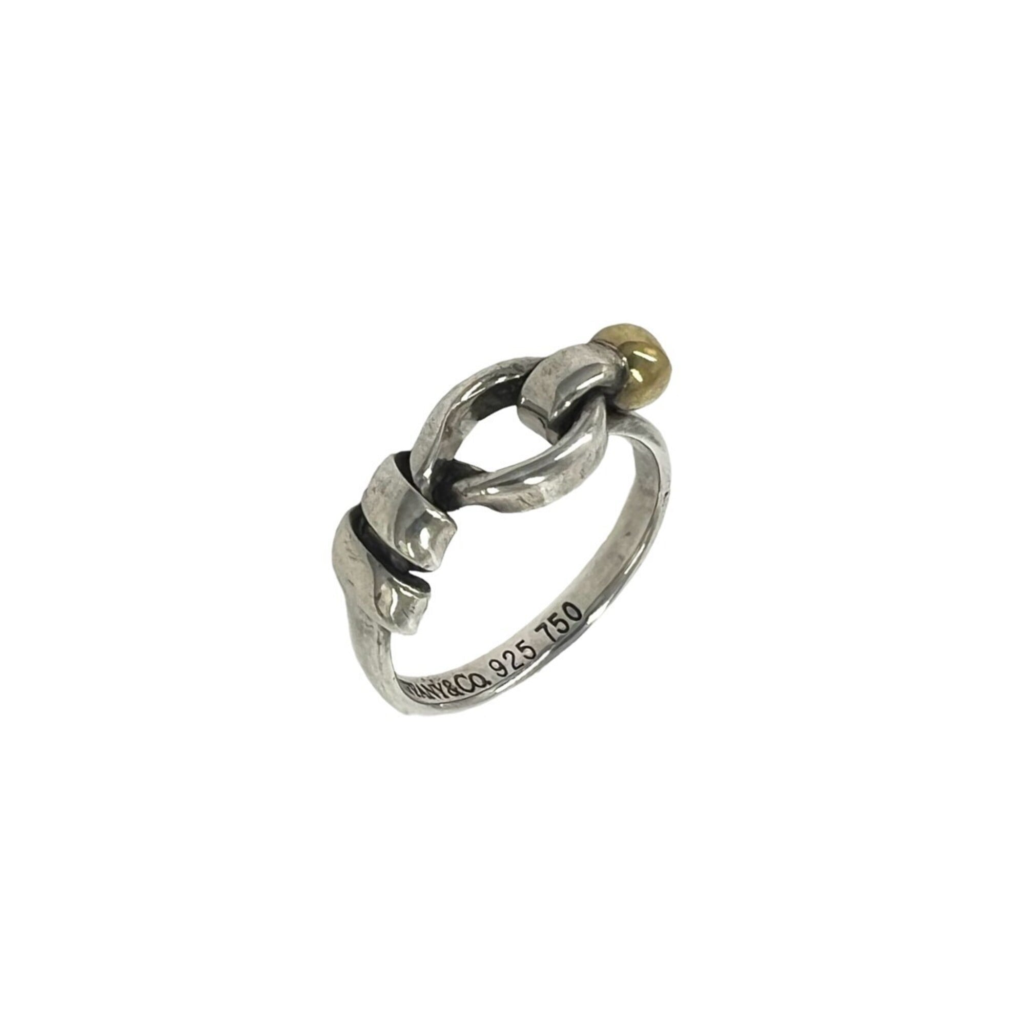 Tiffany Gold Silver Yellow Gold (18K) Silver 925 Band Ring (Pre-Owned)
