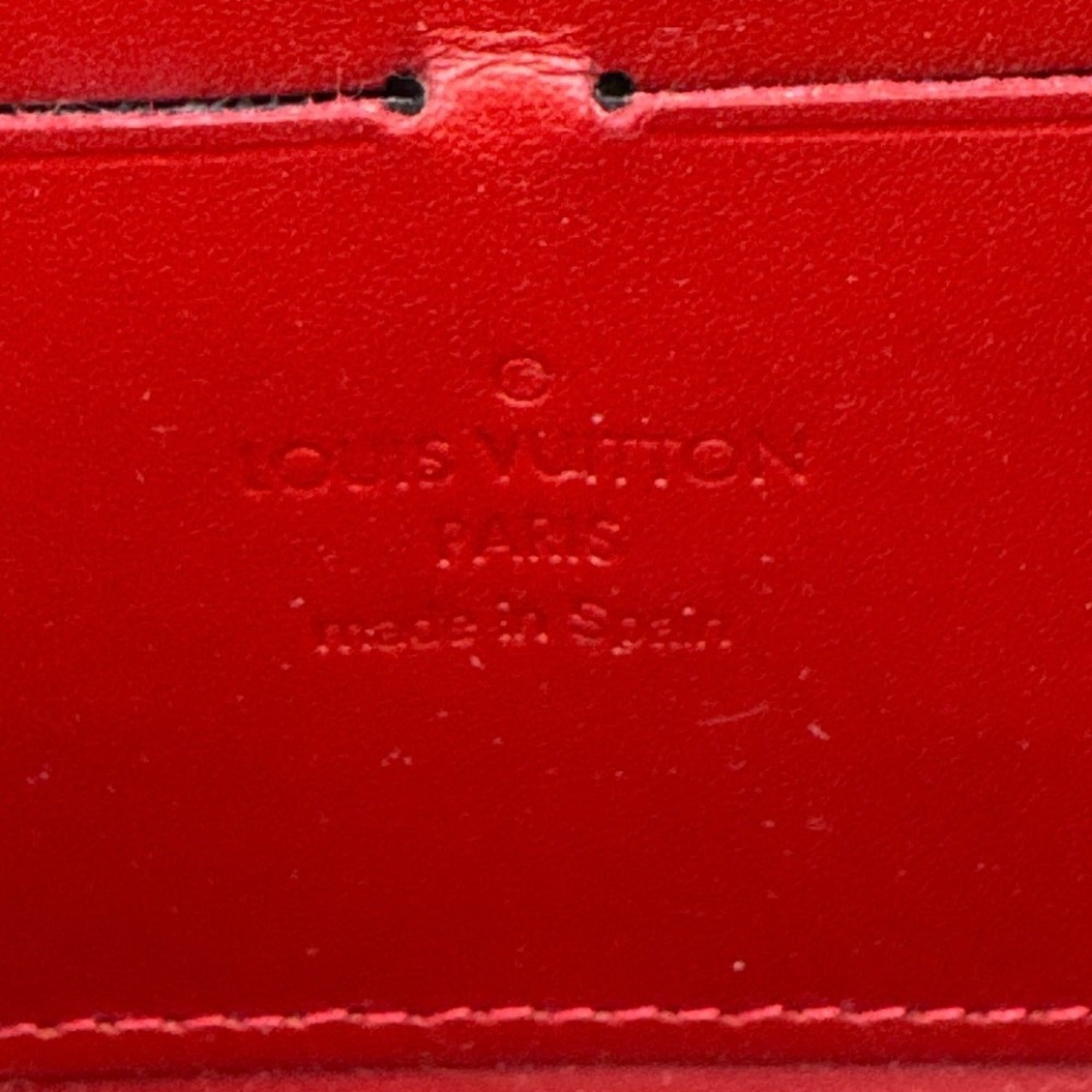 Louis Vuitton Vernis Red Color Vernis Long Wallet (Bi-Fold) (Pre-Owned)