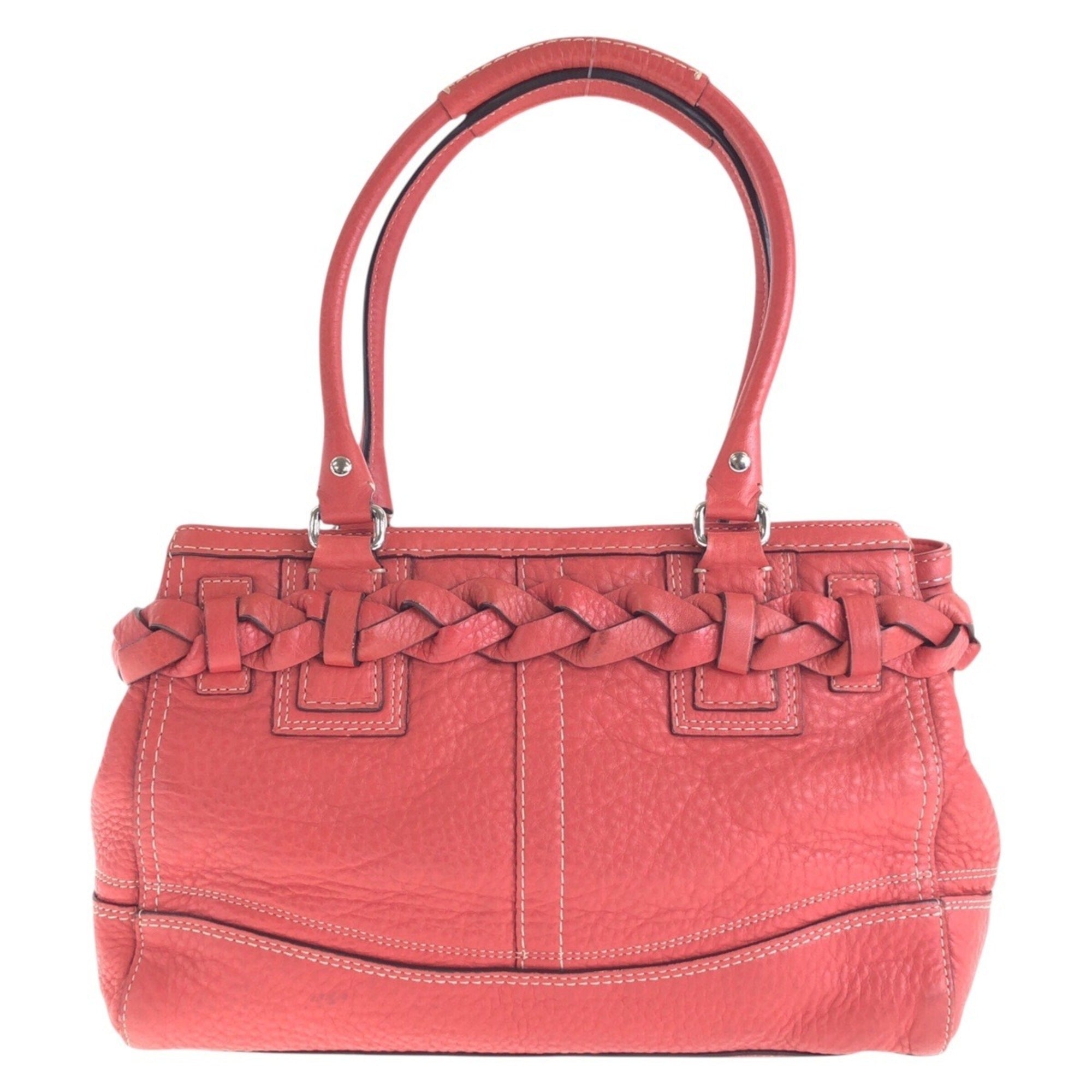 Coach Pink Leather Shoulder Bag Tote Bag (Pre-Owned)