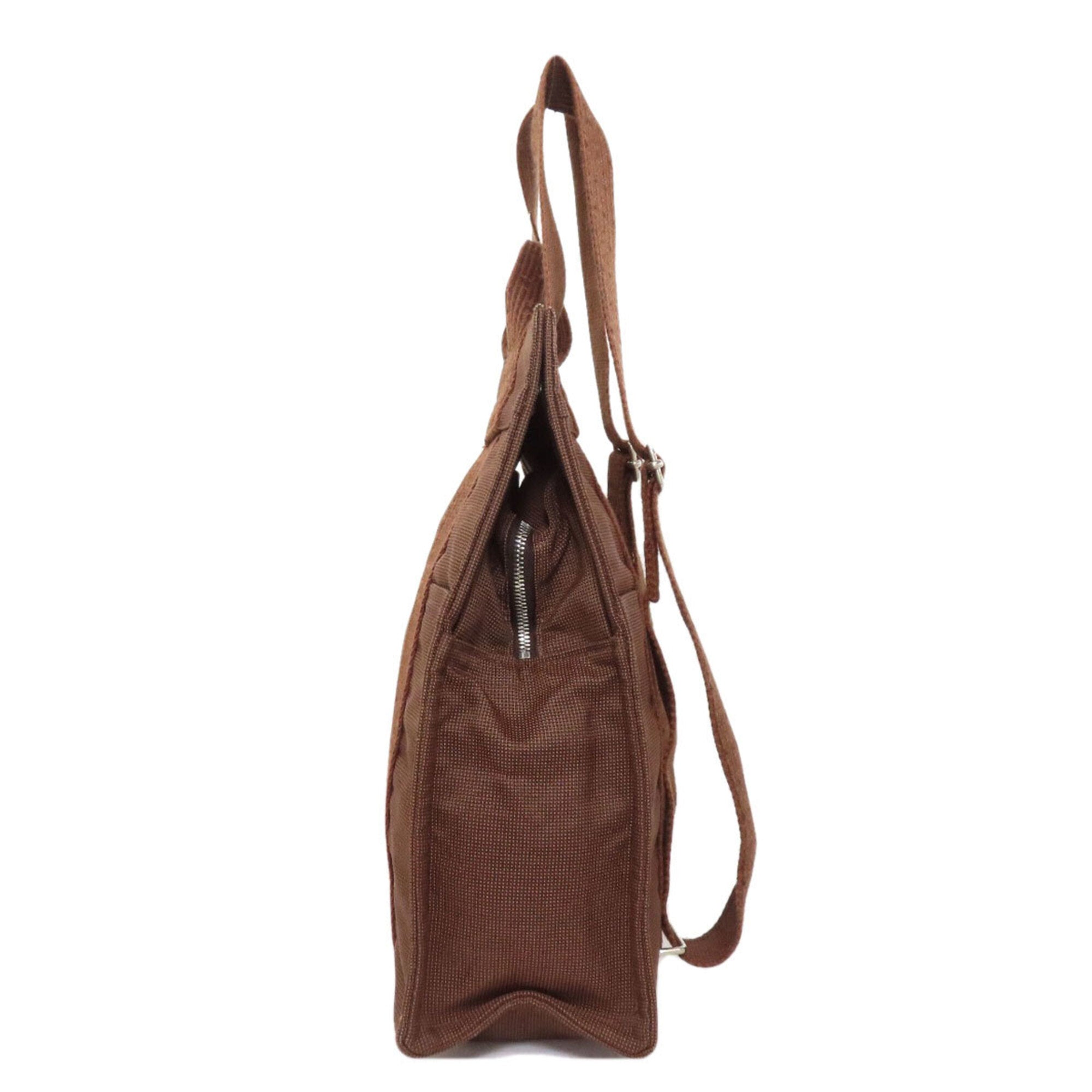 Hermes Brown Canvas Backpack (Pre-Owned)